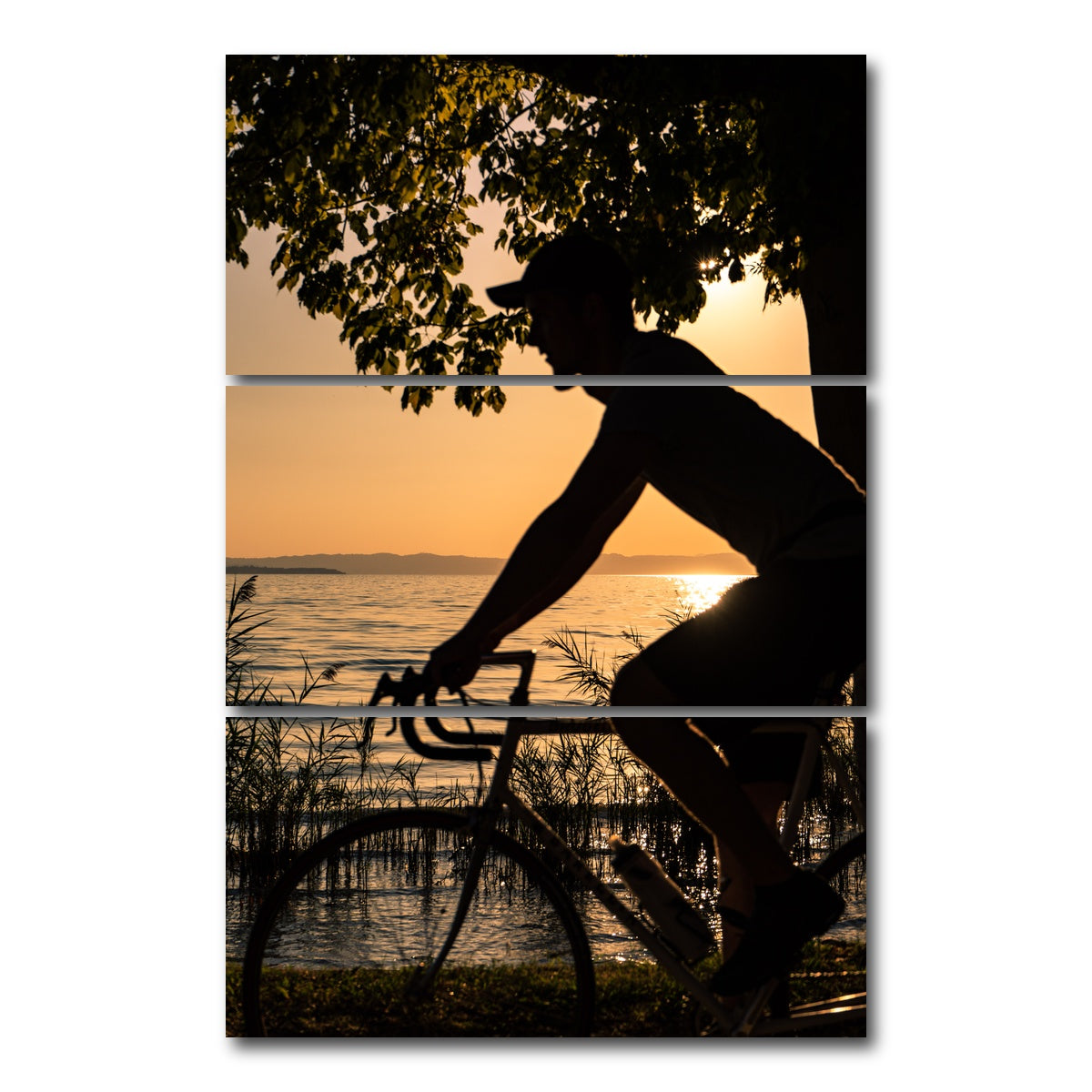 AUTO-MOCKUP WHITE | The Biker | 3 Piece | Gallery Wrap Canvas | group=12x24_stacked