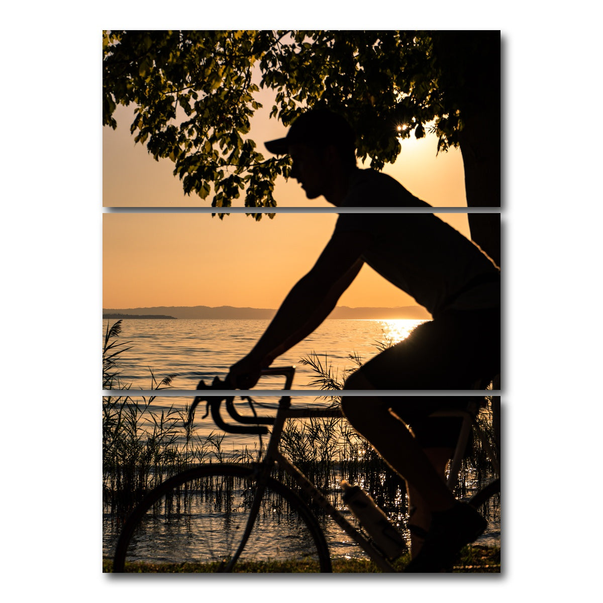 AUTO-MOCKUP WHITE | The Biker | 3 Piece | Gallery Wrap Canvas | group=8x18_stacked