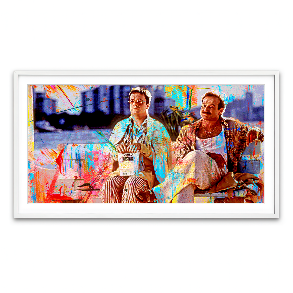 Framed Print 2x1 White