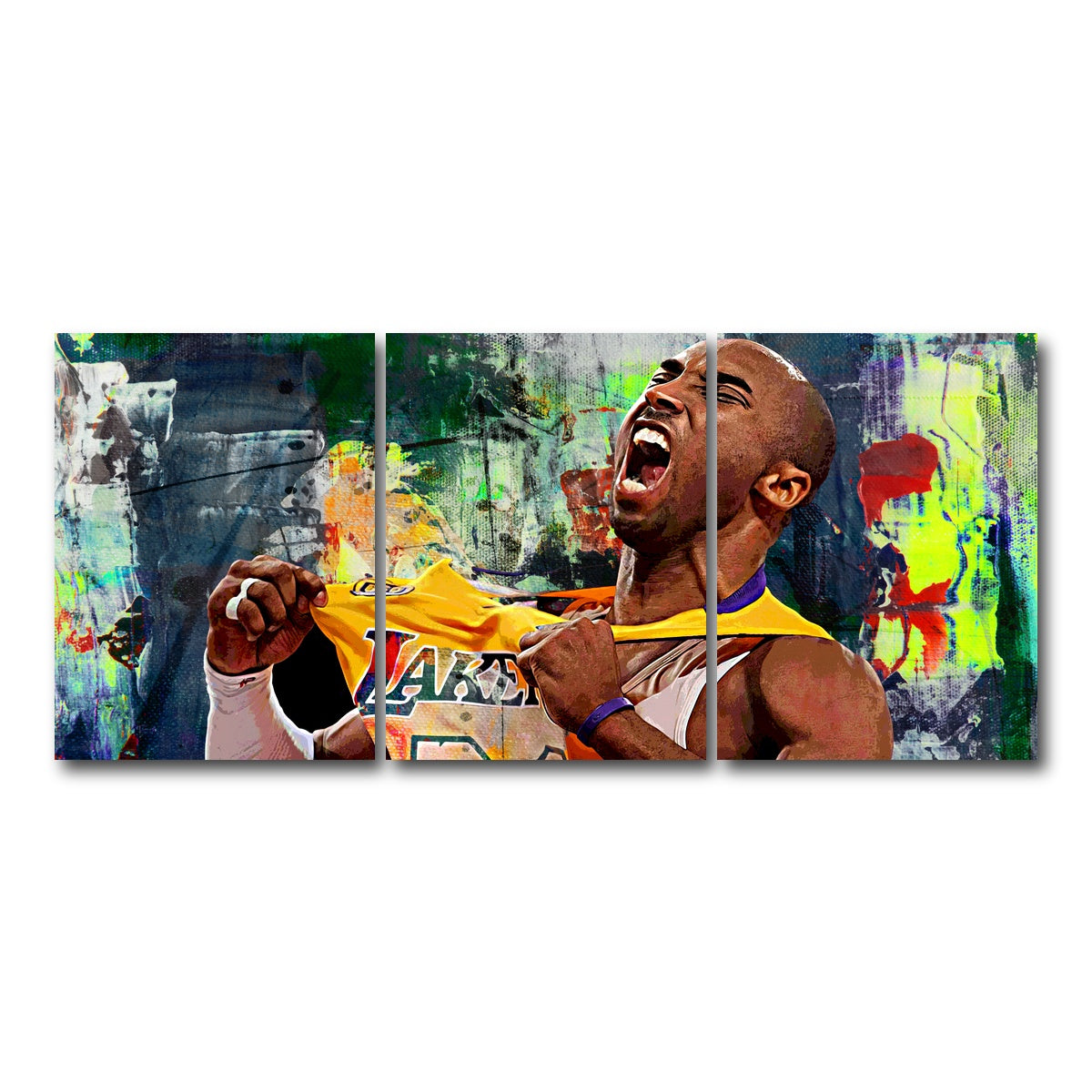 AUTO-MOCKUP WHITE | The Black Mamba Go Green | 3 Piece | Gallery Wrap Canvas | group=18x24