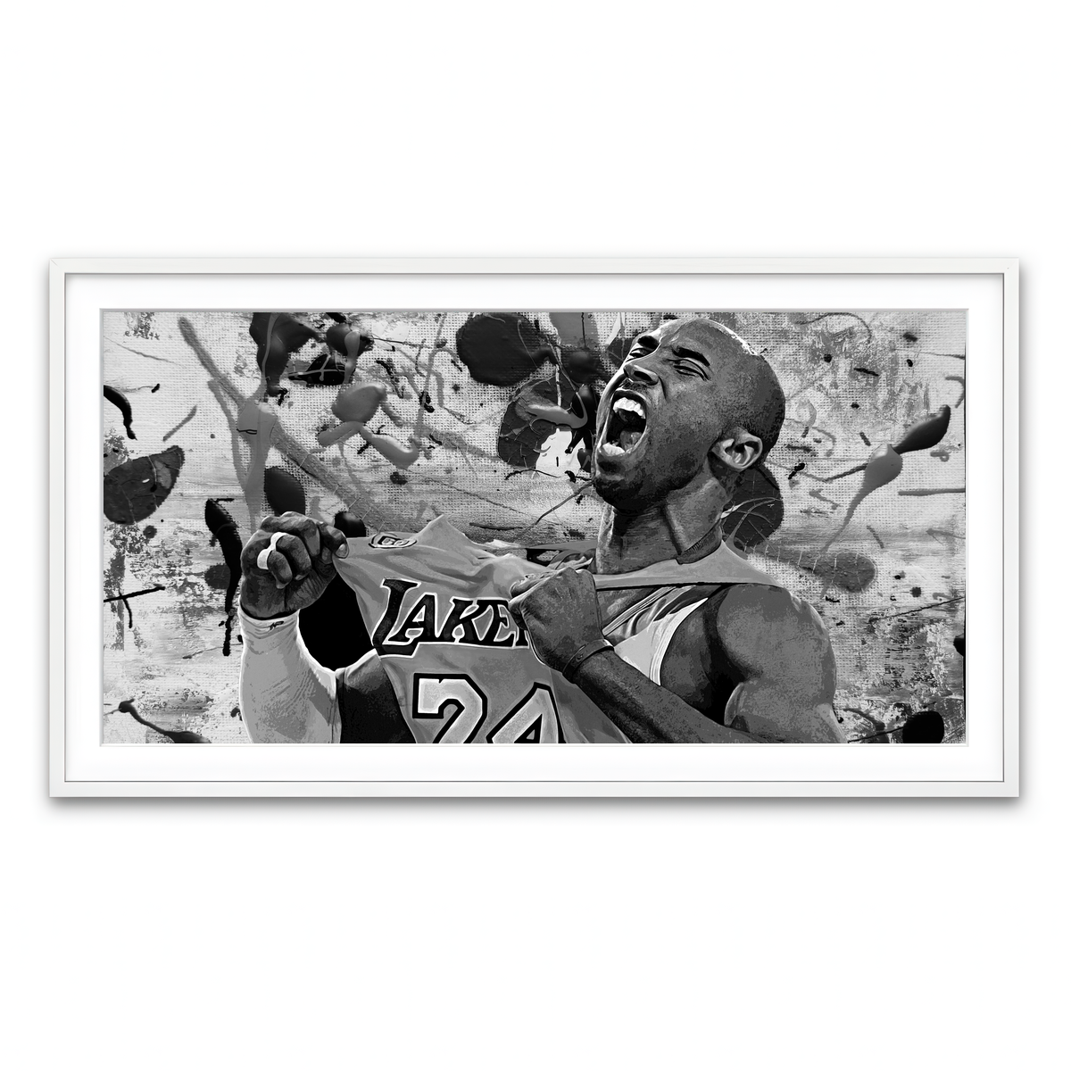 Framed Print 2x1 White