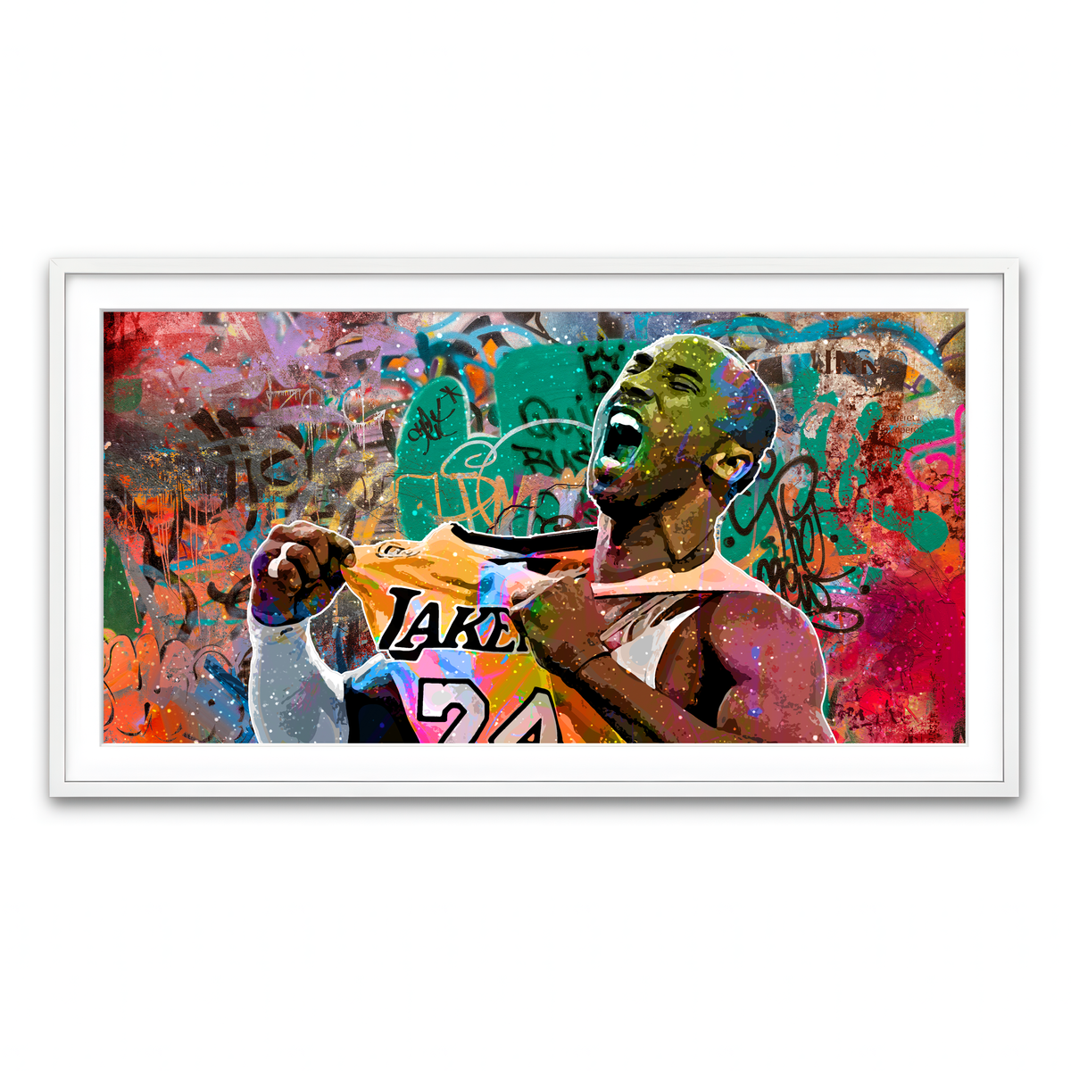 Framed Print 2x1 White