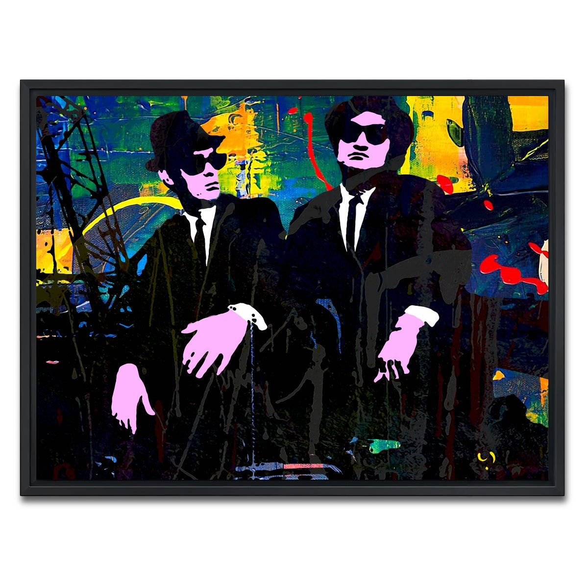 AUTO-MOCKUP WHITE | The Blues Brothers | 1 Piece | Black Framed Canvas | group=4x3