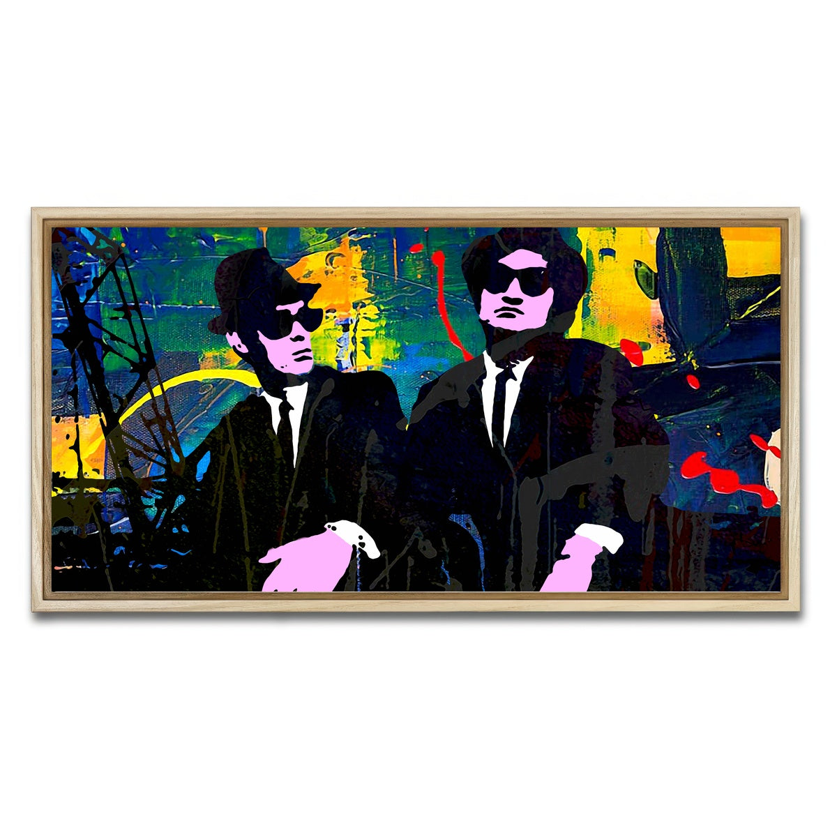 AUTO-MOCKUP WHITE | The Blues Brothers | 1 Piece | Natural Framed Canvas | group=2x1