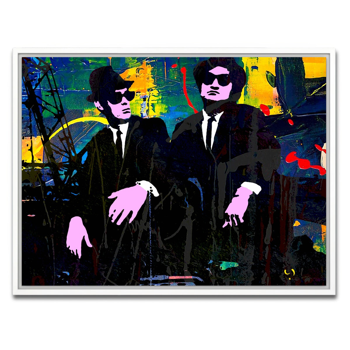 AUTO-MOCKUP WHITE | The Blues Brothers | 1 Piece | White Framed Canvas | group=4x3