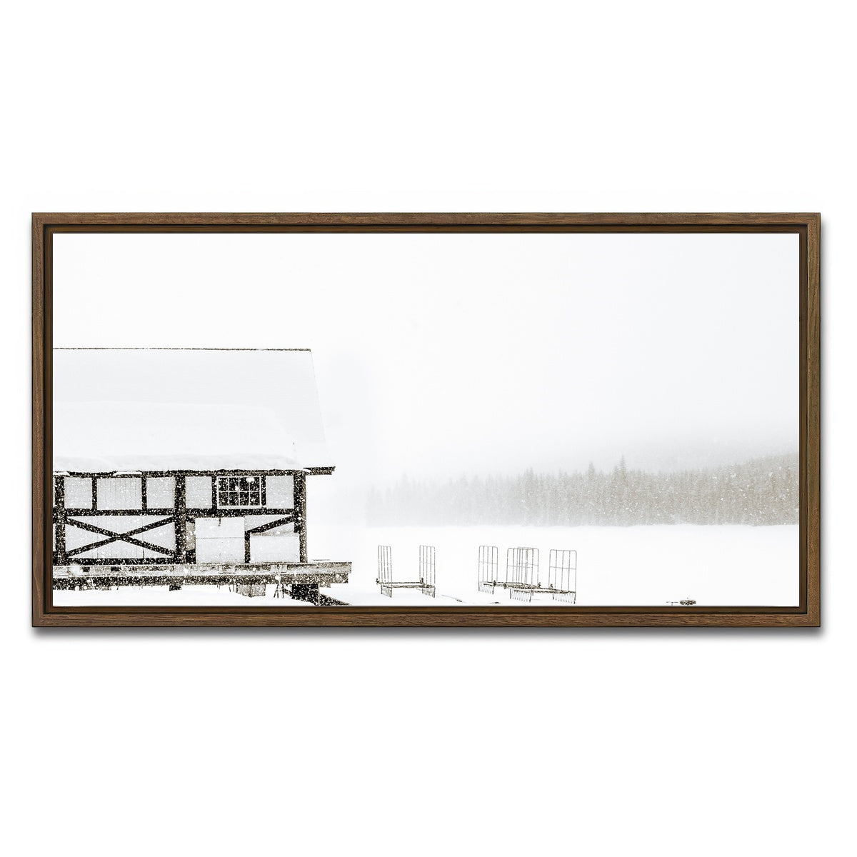 AUTO-MOCKUP WHITE | The Boat House | 1 Piece | Walnut Framed Canvas | group=2x1