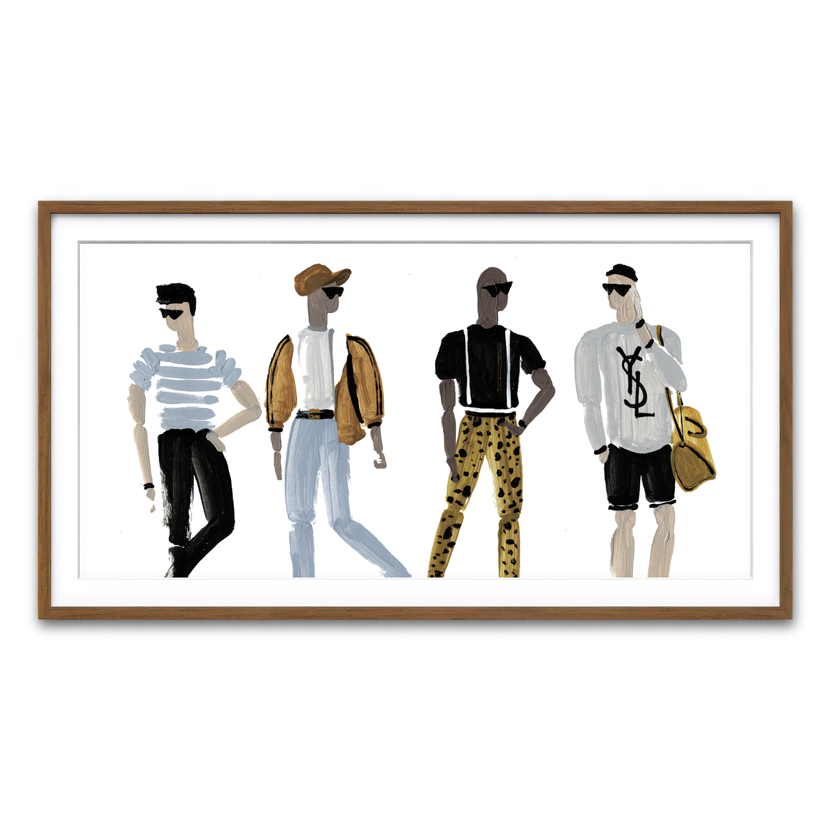 Framed Print 2x1 Walnut