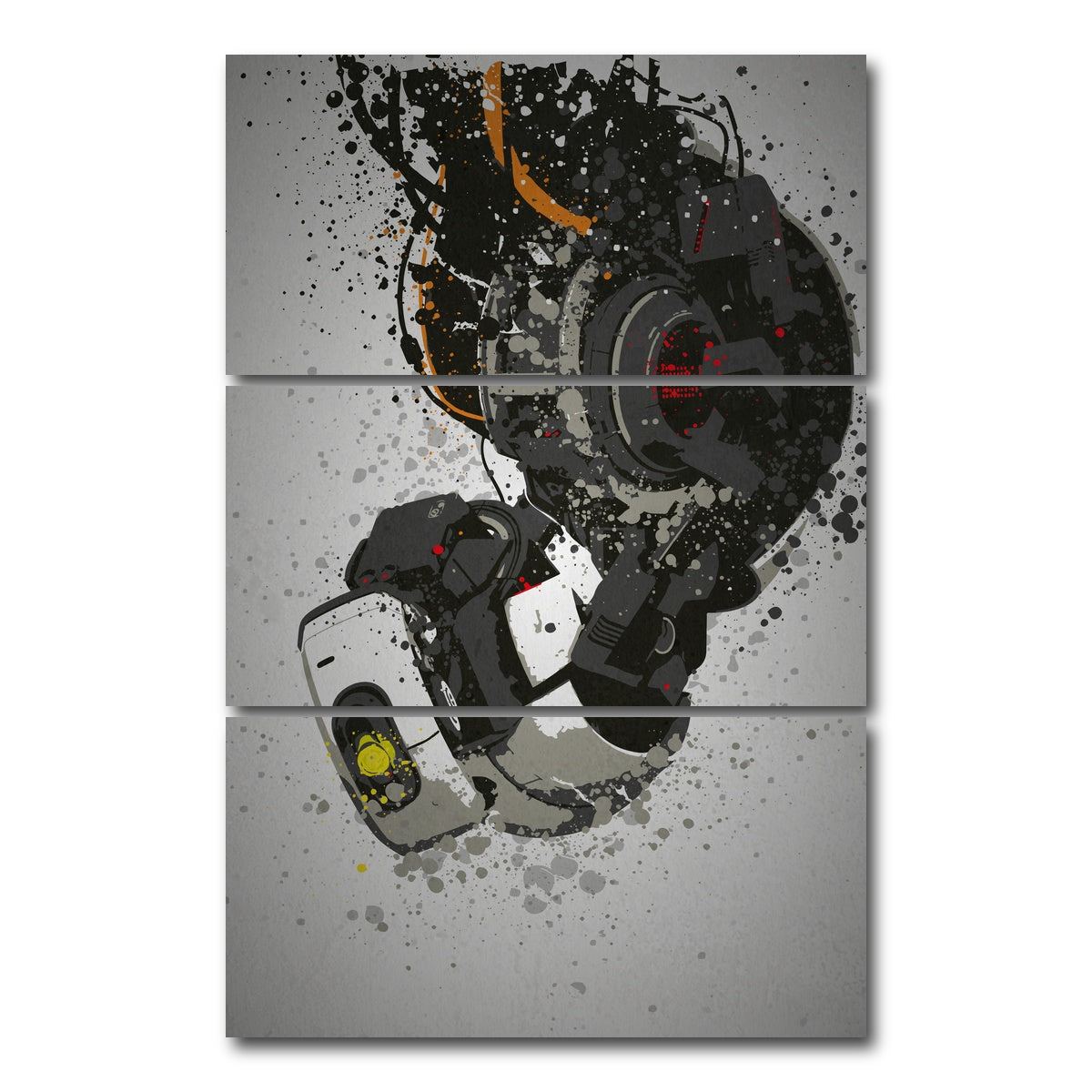 AUTO-MOCKUP WHITE | The Cake is a Lie | 3 Piece | Gallery Wrap Canvas | group=12x24_stacked