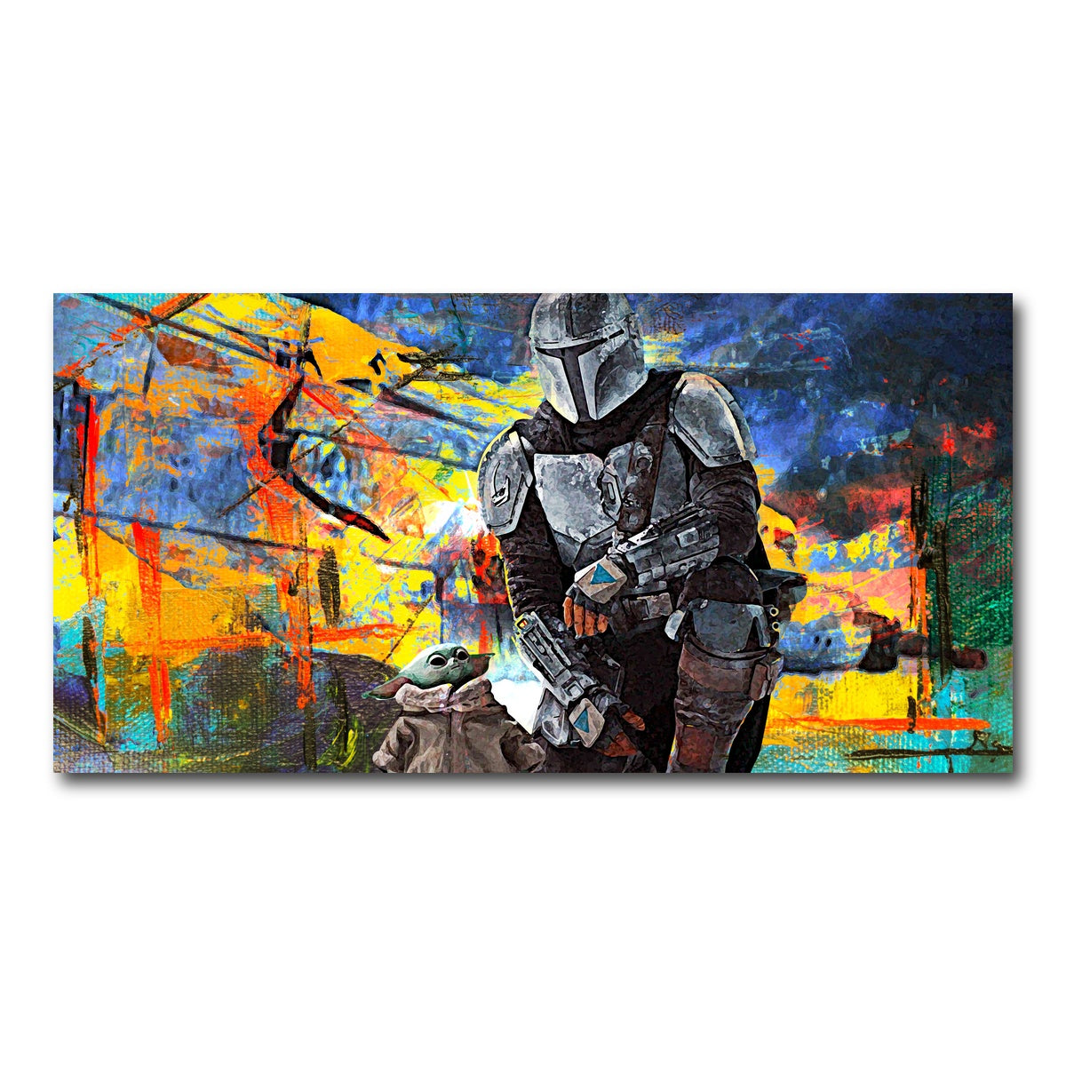 AUTO-MOCKUP WHITE | The Child, The Mandalorian | 1 Piece | Gallery Wrap Canvas | group=2x1
