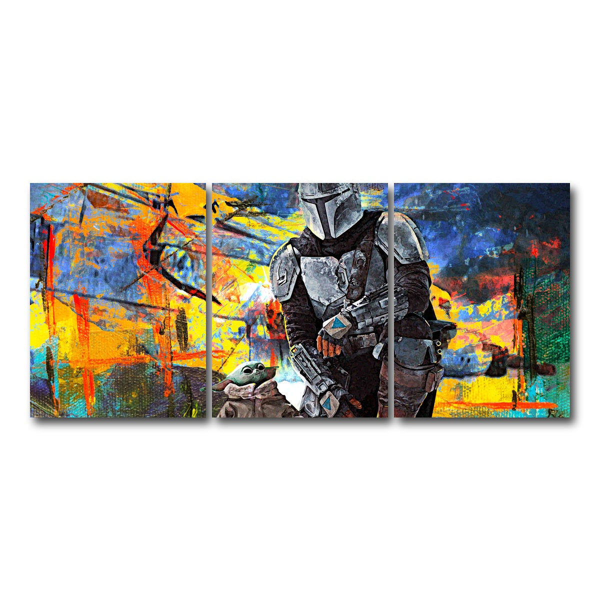 AUTO-MOCKUP WHITE | The Child, The Mandalorian | 3 Piece | Gallery Wrap Canvas | group=18x24