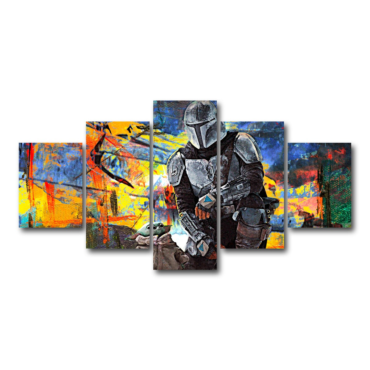 AUTO-MOCKUP WHITE | The Child, The Mandalorian | 5 Piece | Gallery Wrap Canvas | group=5_short