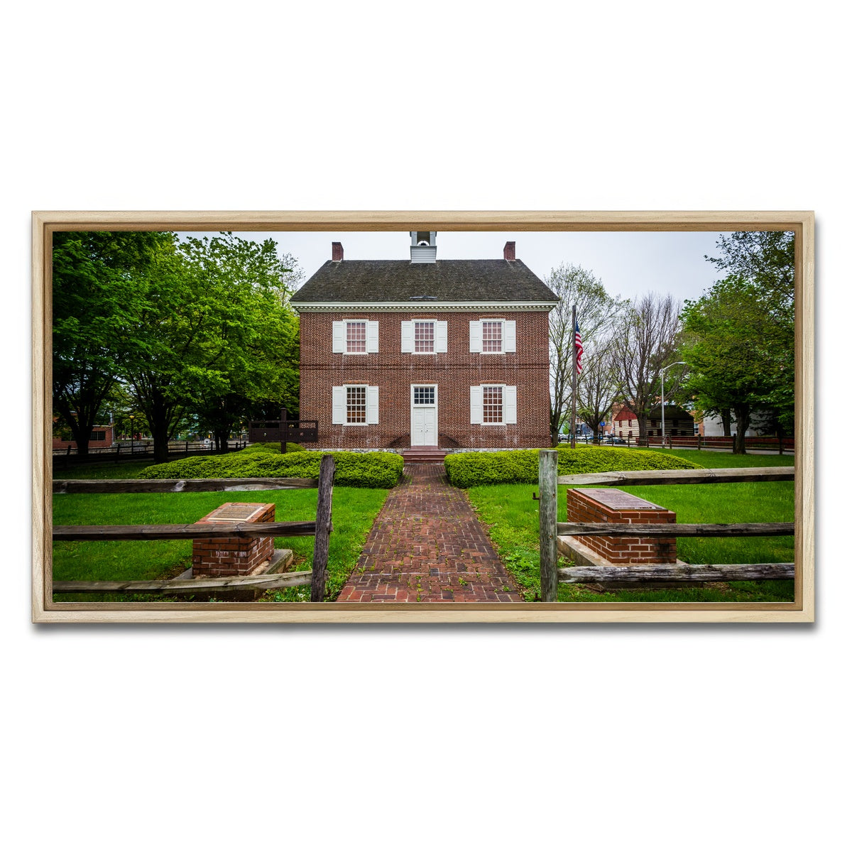 AUTO-MOCKUP WHITE | The Colonial Courthouse | 1 Piece | Natural Framed Canvas | group=2x1