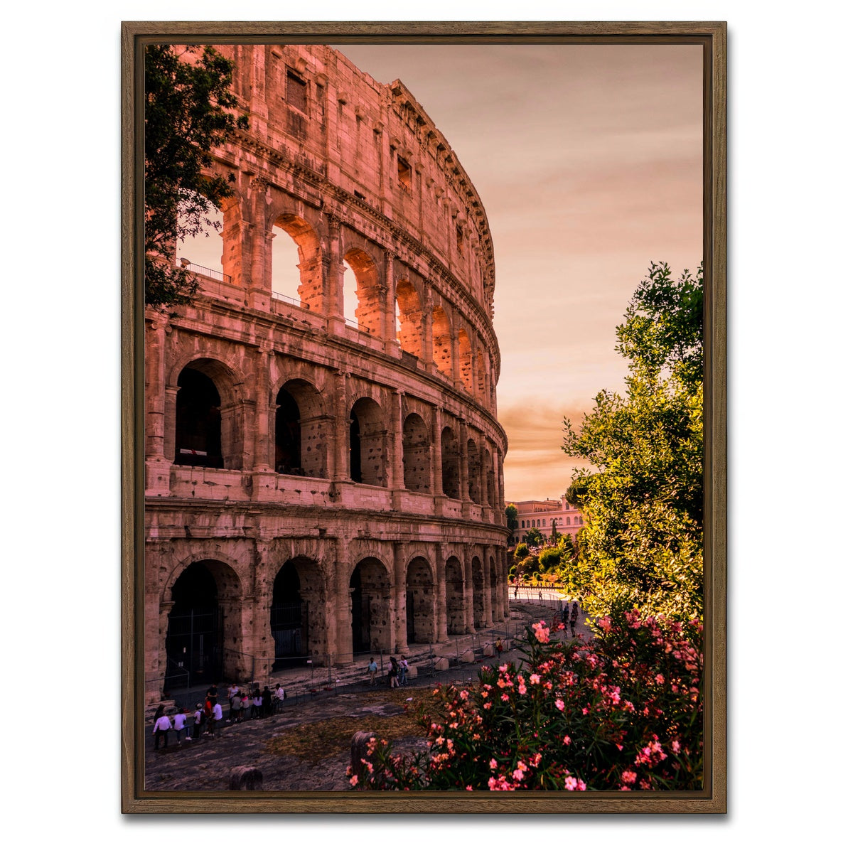 AUTO-MOCKUP WHITE | The Colosseum Roma | 1 Piece | Walnut Framed Canvas | group=3x4