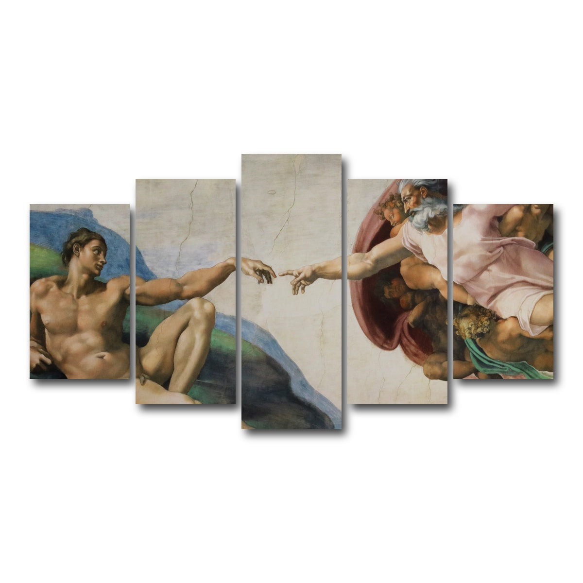 AUTO-MOCKUP WHITE | The Creation of Adam | 5 Piece | Gallery Wrap Canvas | group=5_normal