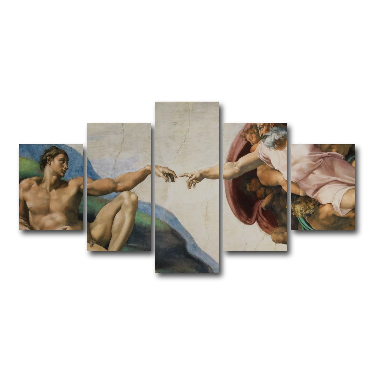 AUTO-MOCKUP WHITE | The Creation of Adam | 5 Piece | Gallery Wrap Canvas | group=5_short