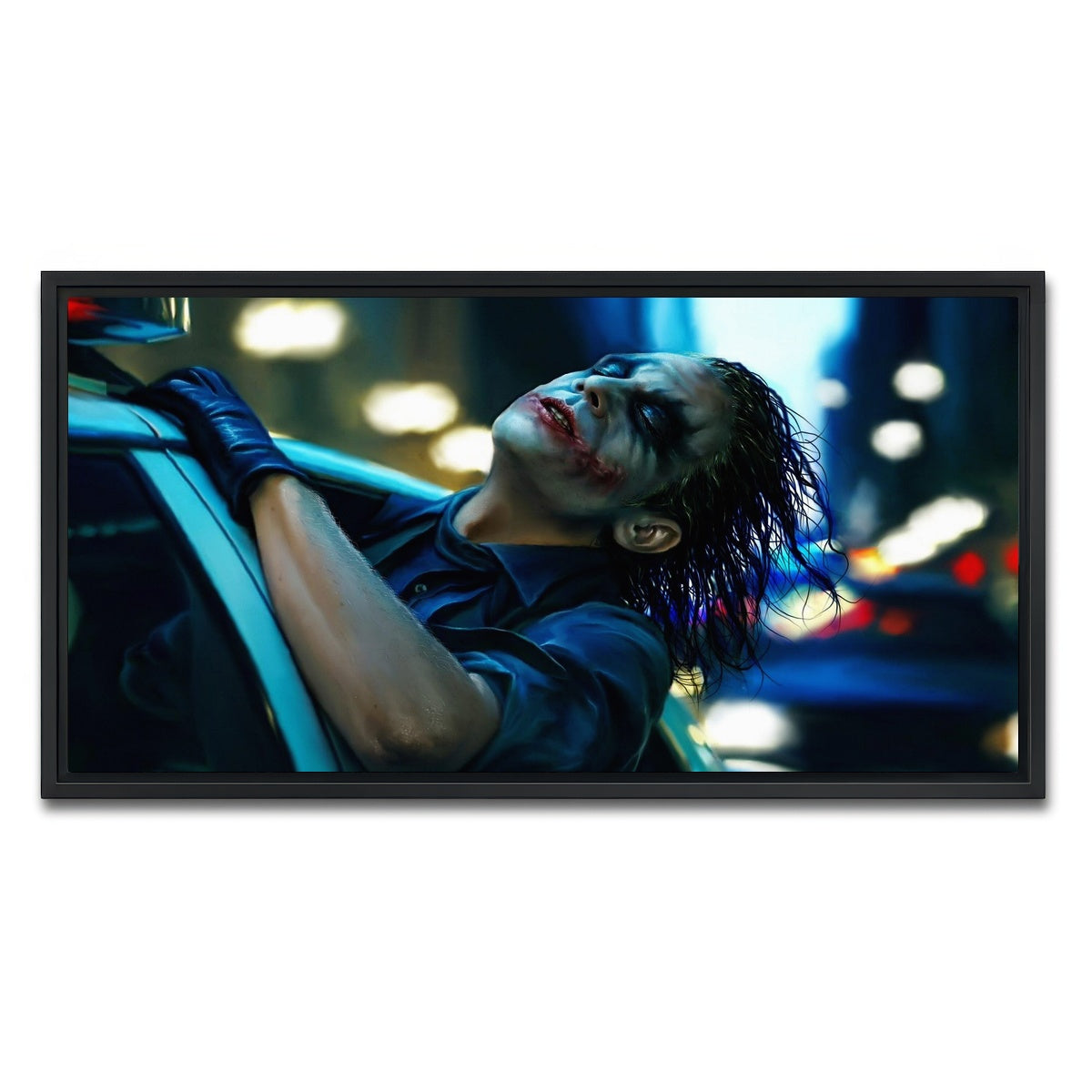 AUTO-MOCKUP WHITE | The Dark Knight Joker | 1 Piece | Black Framed Canvas | group=2x1