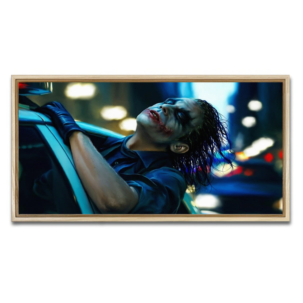AUTO-MOCKUP WHITE | The Dark Knight Joker | 1 Piece | Natural Framed Canvas | group=2x1
