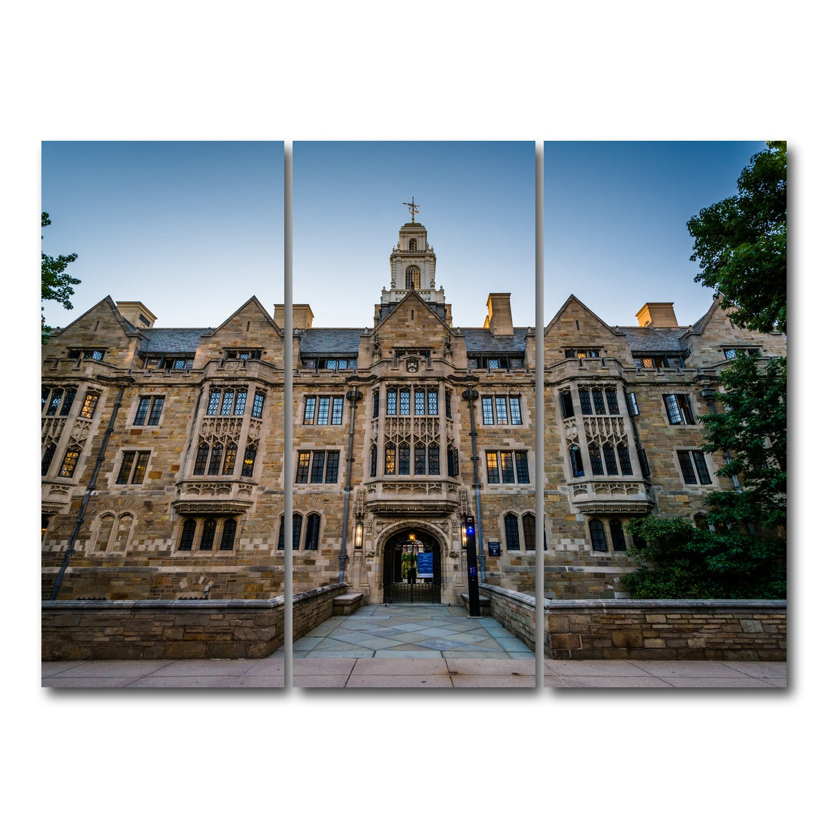 AUTO-MOCKUP WHITE | The Davenport College Building | 3 Piece | Gallery Wrap Canvas | group=8x18