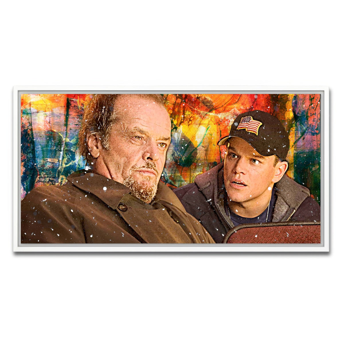 AUTO-MOCKUP WHITE | The Departed - Costello & Colin | 1 Piece | White Framed Canvas | group=2x1