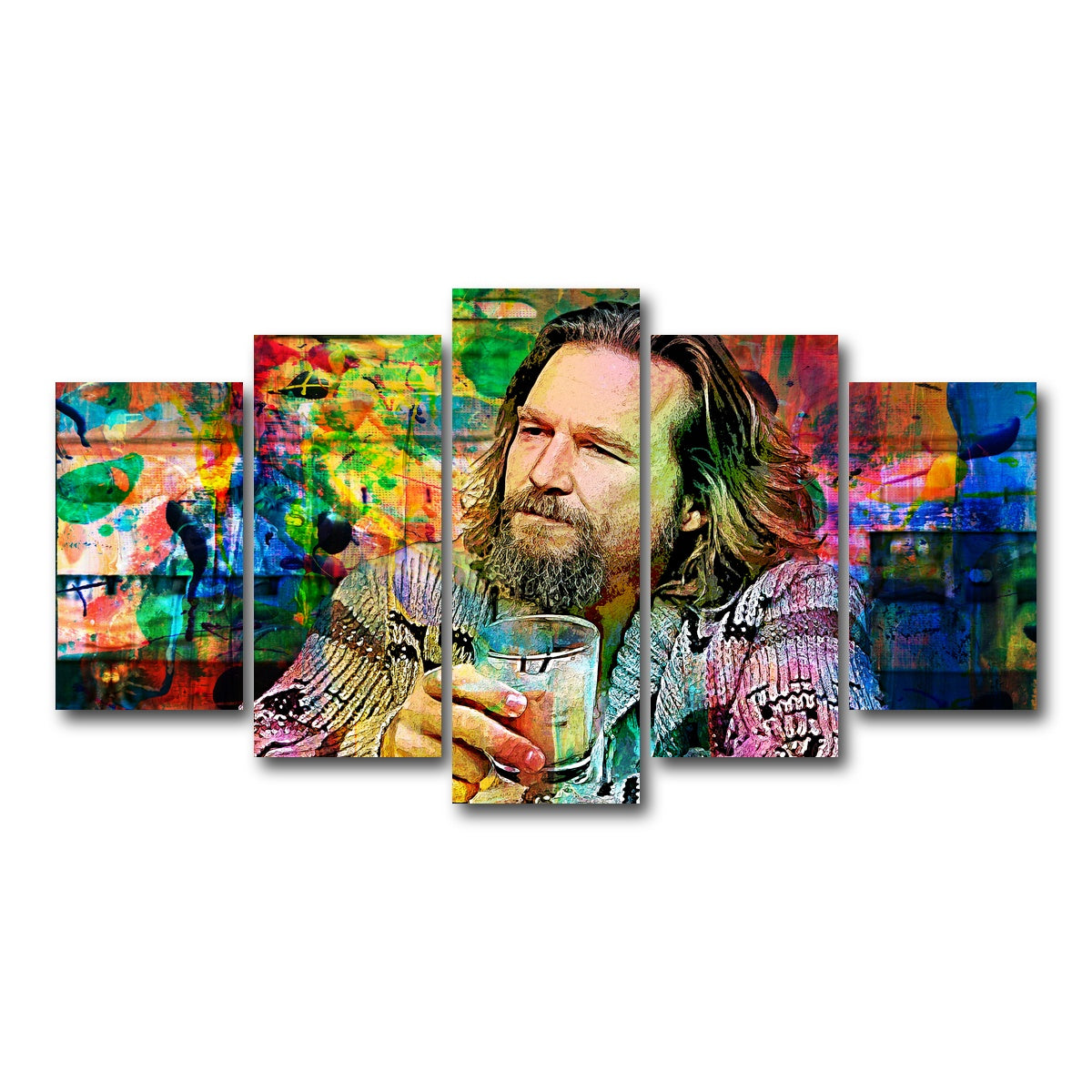 AUTO-MOCKUP WHITE | The Dude All Colors | 5 Piece | Gallery Wrap Canvas | group=5_normal