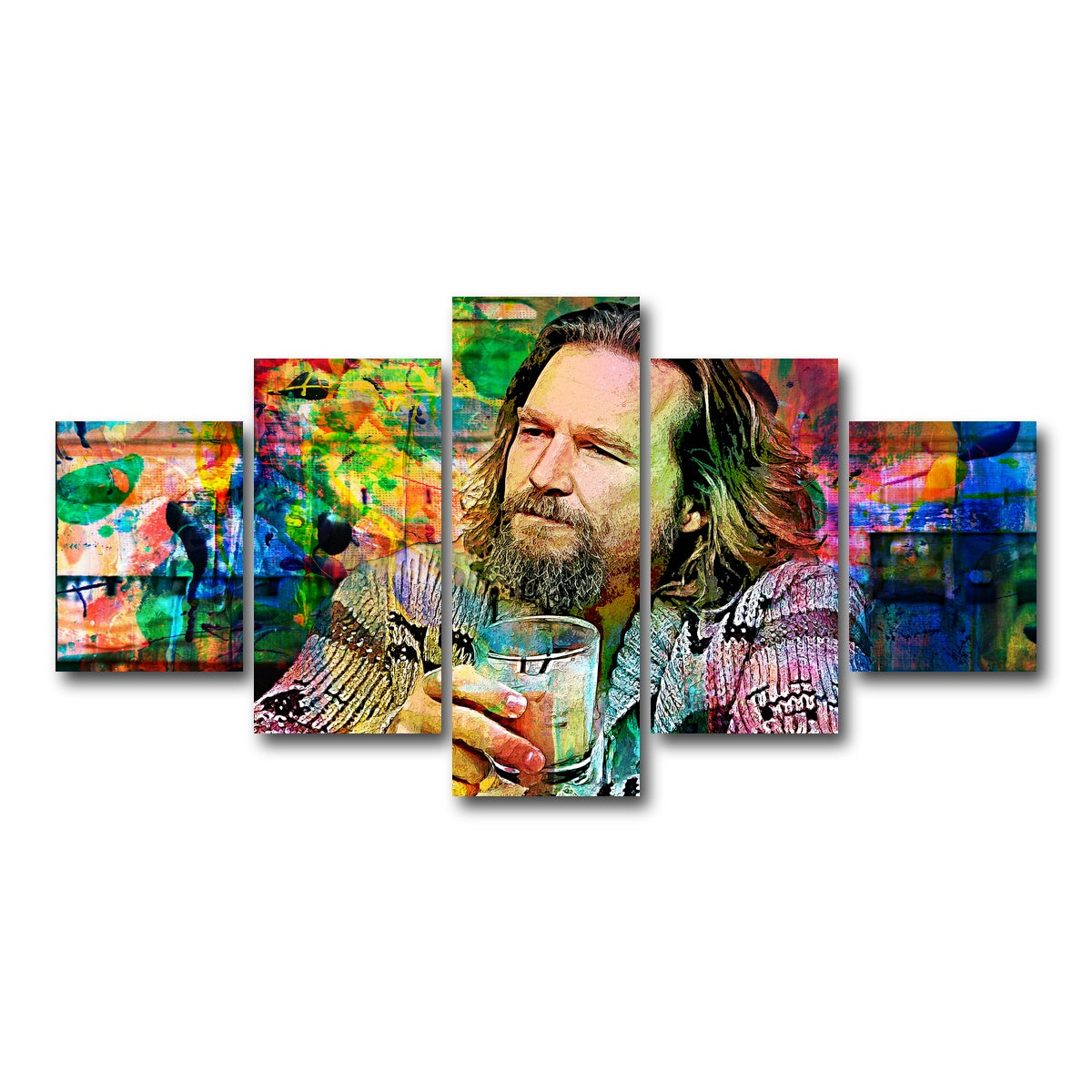 AUTO-MOCKUP WHITE | The Dude All Colors | 5 Piece | Gallery Wrap Canvas | group=5_short