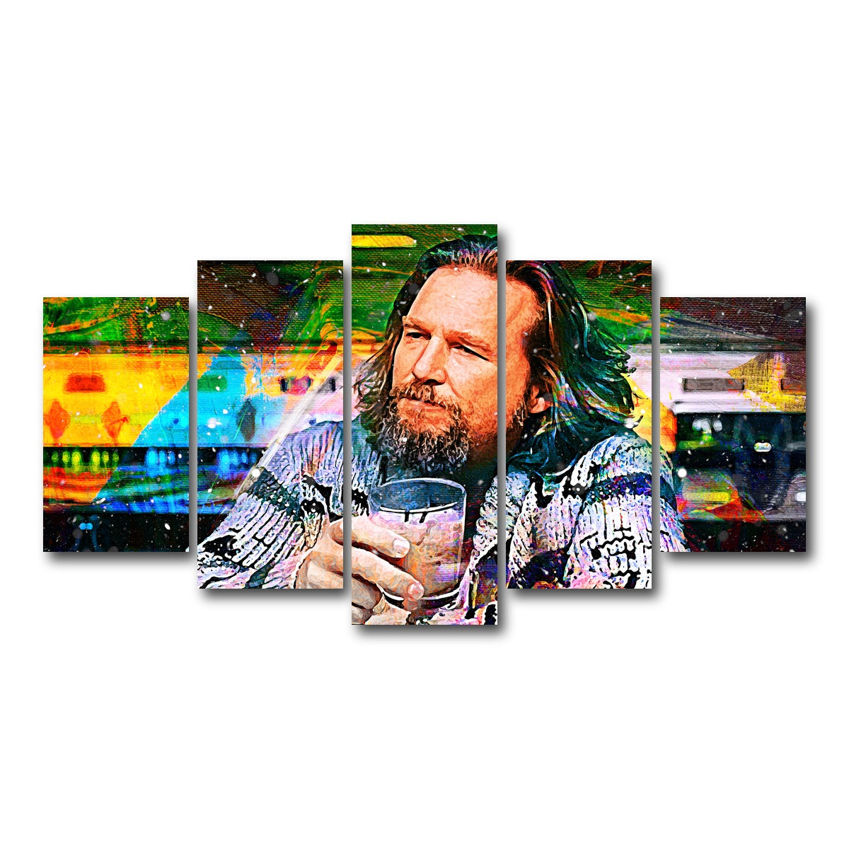 AUTO-MOCKUP WHITE | The Dude Contemporary | 5 Piece | Gallery Wrap Canvas | group=5_normal