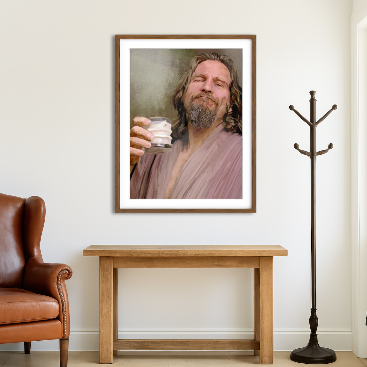 AUTO-MOCKUP ROOM | The Dude Says Cheers Wall Art
