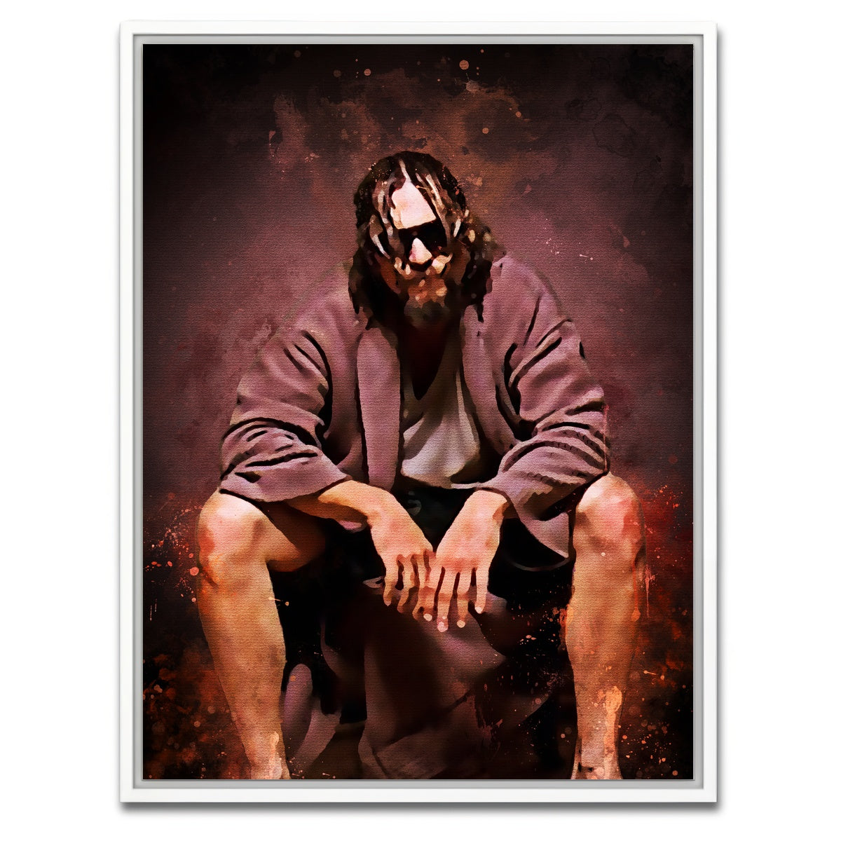 AUTO-MOCKUP WHITE | The Dude Toilet | 1 Piece | White Framed Canvas | group=3x4