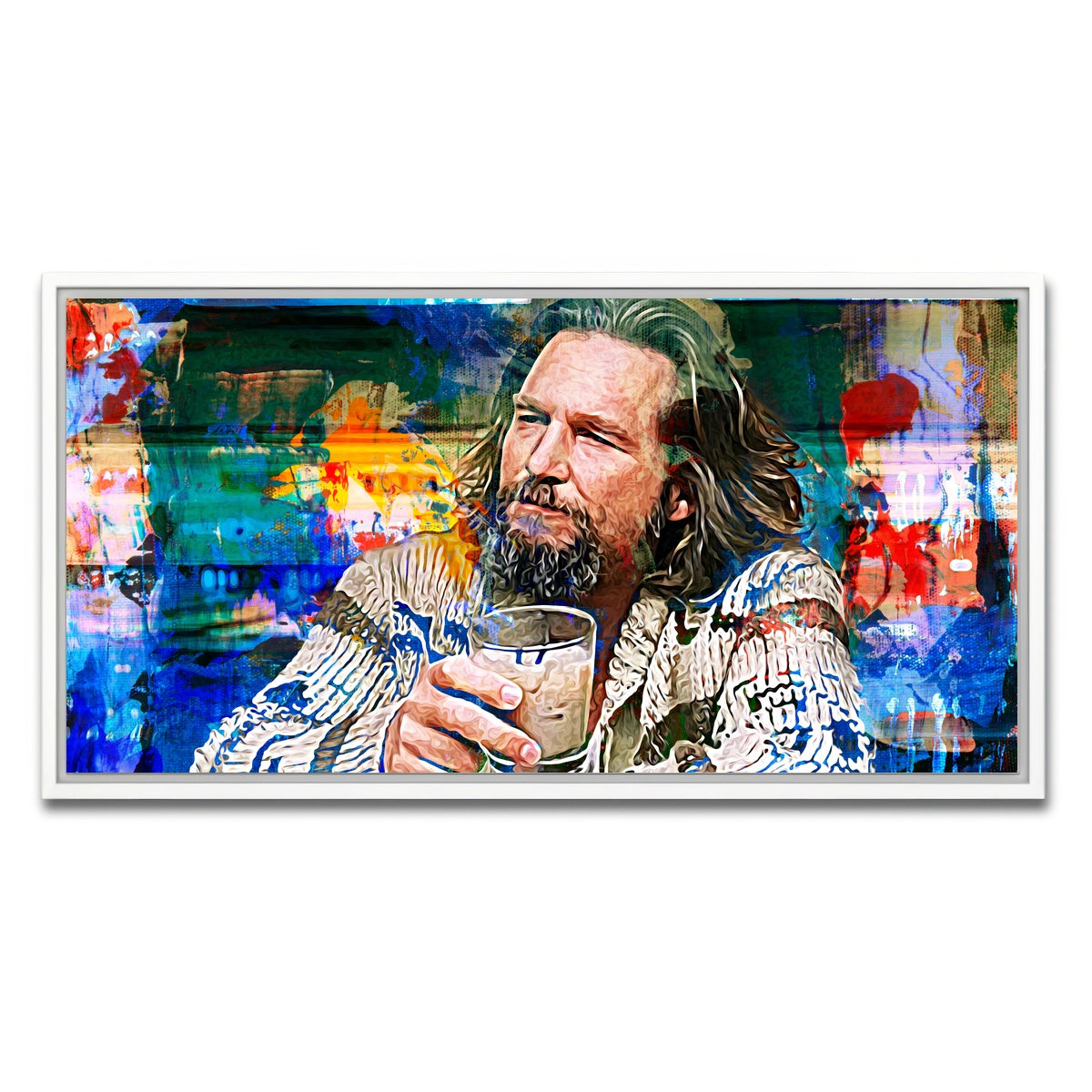 AUTO-MOCKUP WHITE | The Dude Vintage Blue | 1 Piece | White Framed Canvas | group=2x1