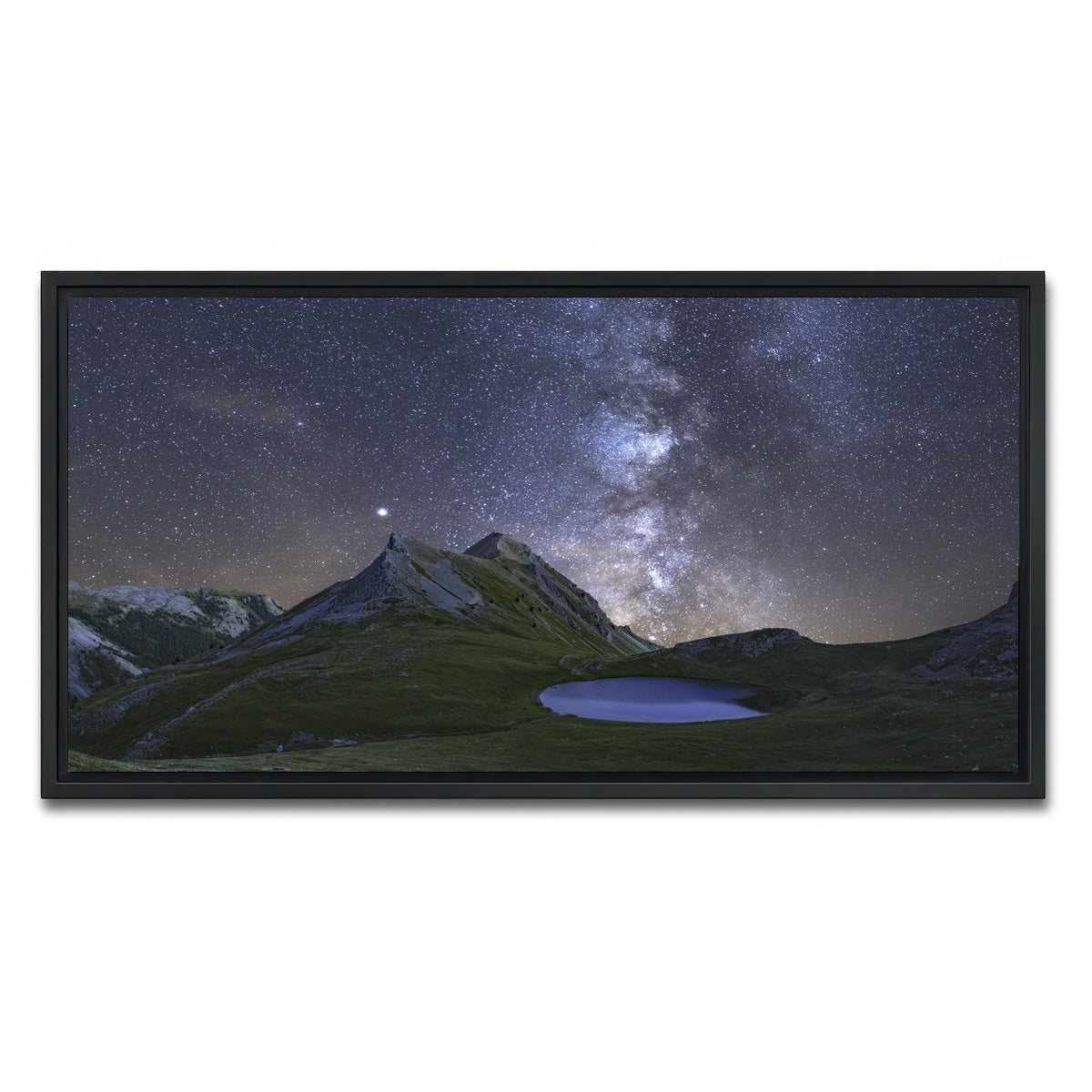 AUTO-MOCKUP WHITE | The Eye of Queyras | 1 Piece | Black Framed Canvas | group=2x1