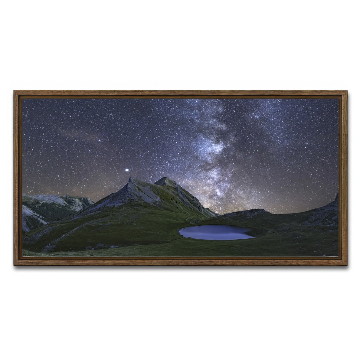 AUTO-MOCKUP WHITE | The Eye of Queyras | 1 Piece | Walnut Framed Canvas | group=2x1