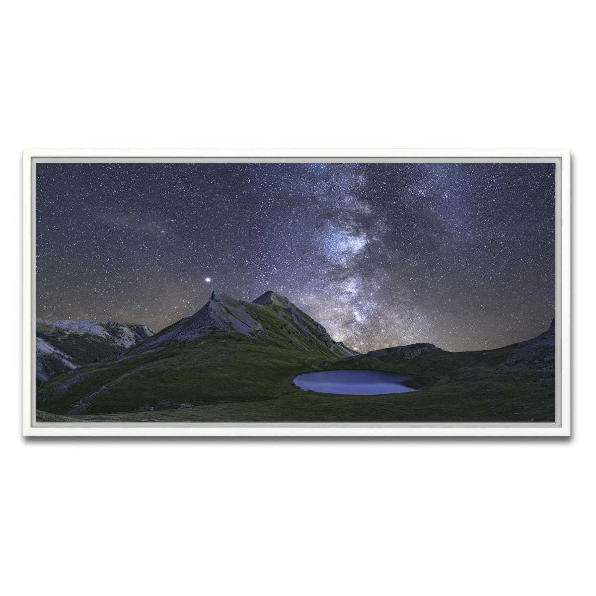 AUTO-MOCKUP WHITE | The Eye of Queyras | 1 Piece | White Framed Canvas | group=2x1