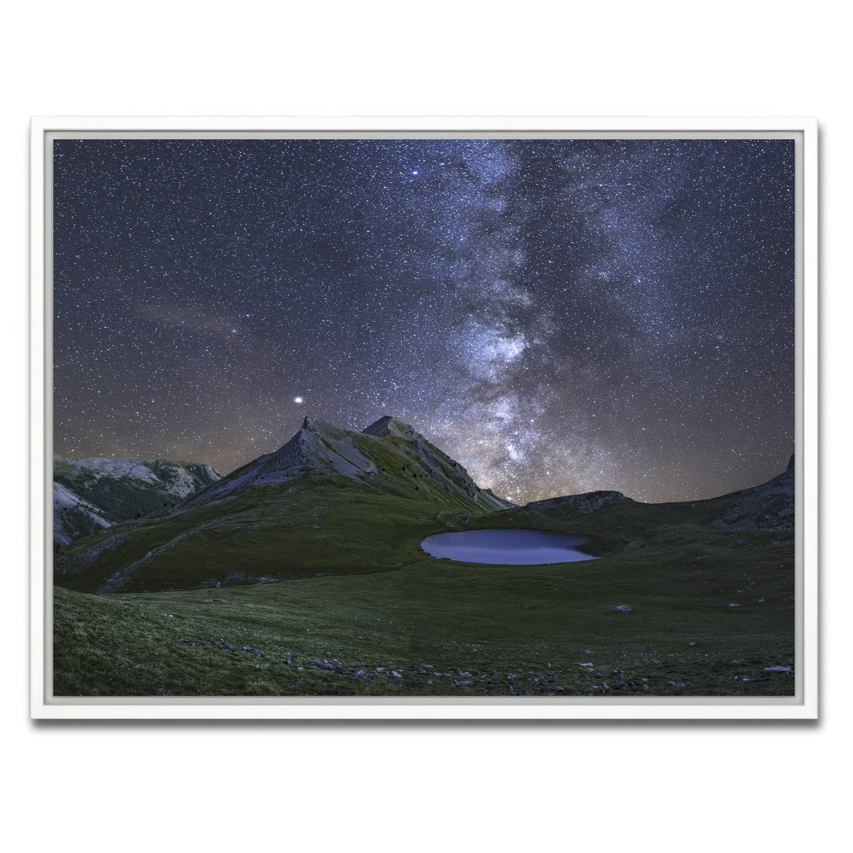 AUTO-MOCKUP WHITE | The Eye of Queyras | 1 Piece | White Framed Canvas | group=4x3