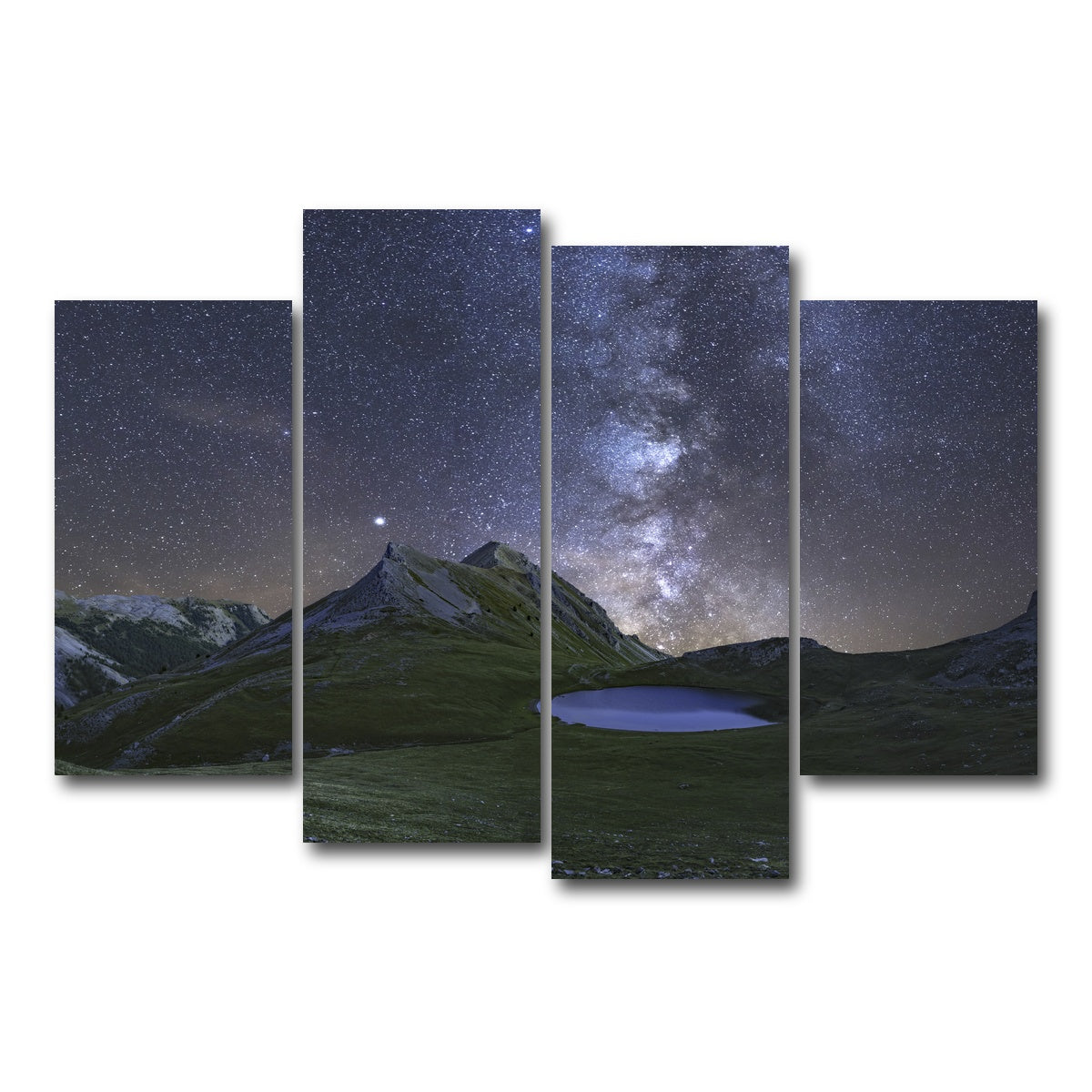 AUTO-MOCKUP WHITE | The Eye of Queyras | 4 Piece | Gallery Wrap Canvas | group=4_short