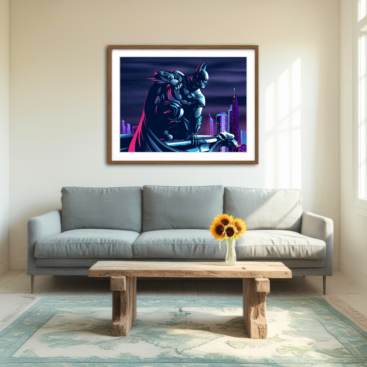 AUTO-MOCKUP ROOM | The Fearless Batman Wall Art
