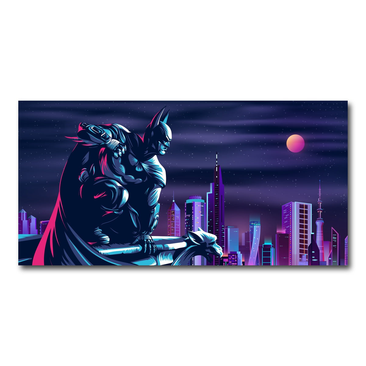 AUTO-MOCKUP WHITE | The Fearless Batman | 1 Piece | Gallery Wrap Canvas | group=2x1