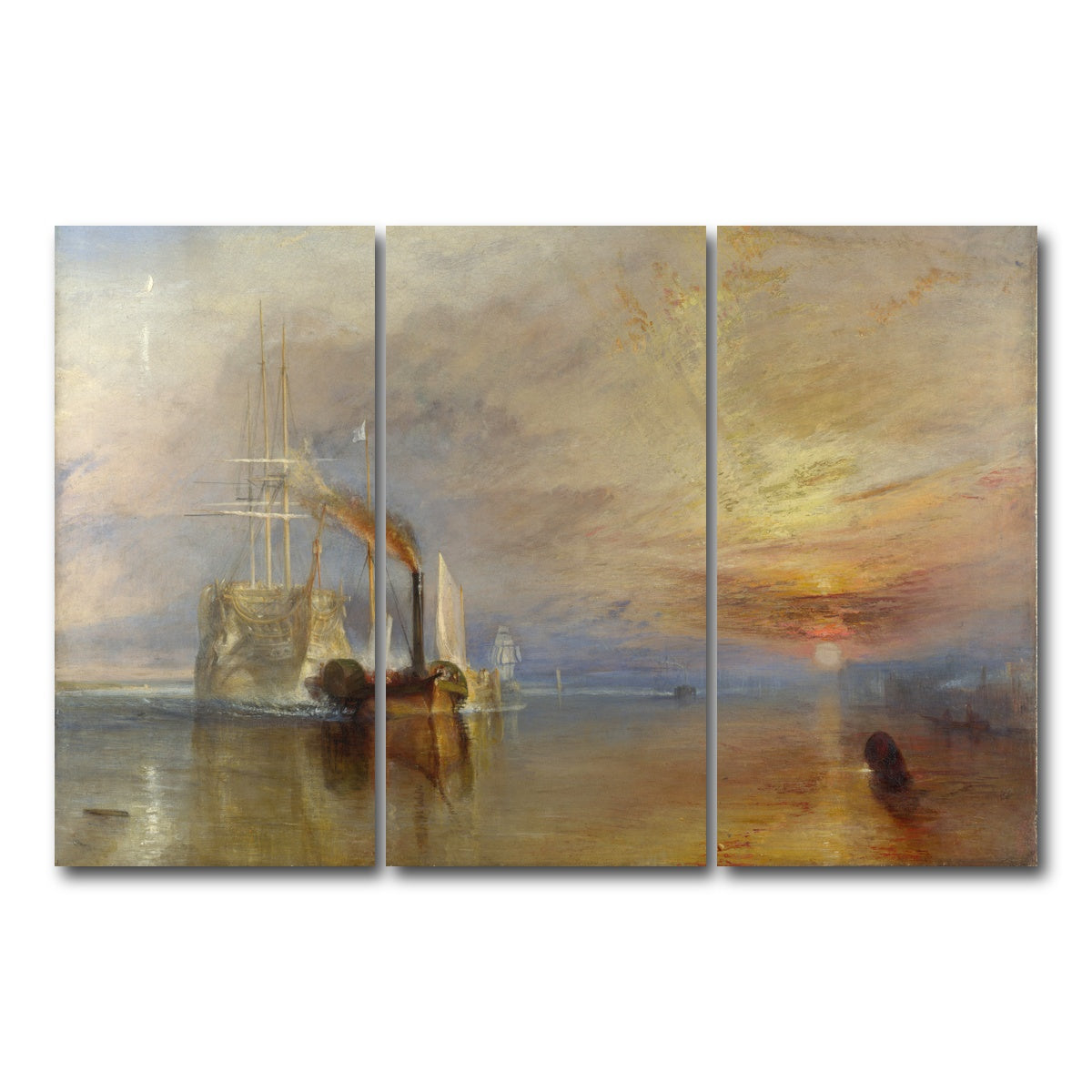 AUTO-MOCKUP WHITE | The Fighting Temeraire | 3 Piece | Gallery Wrap Canvas | group=12x24