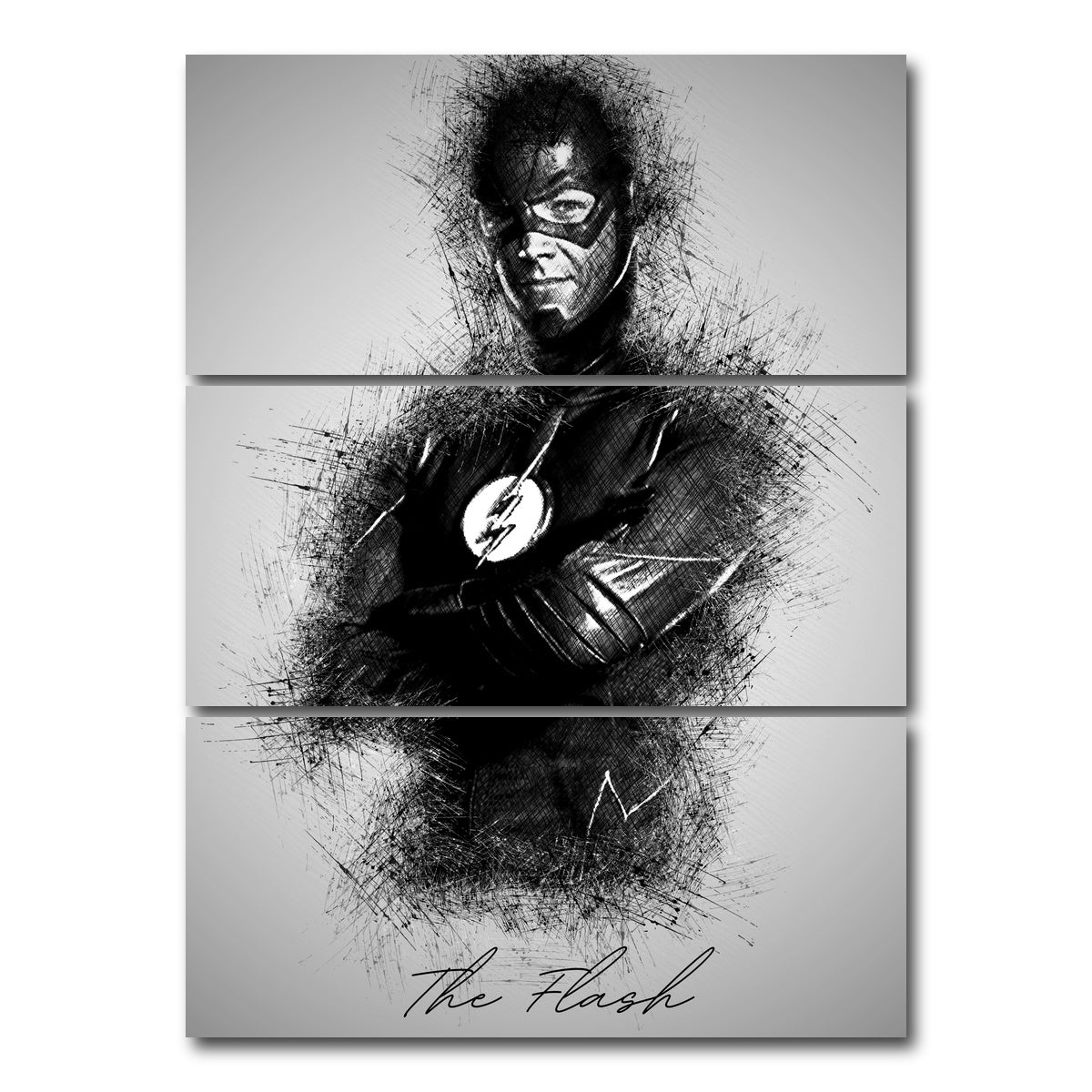 AUTO-MOCKUP WHITE | The Flash | 3 Piece | Gallery Wrap Canvas | group=8x18_stacked