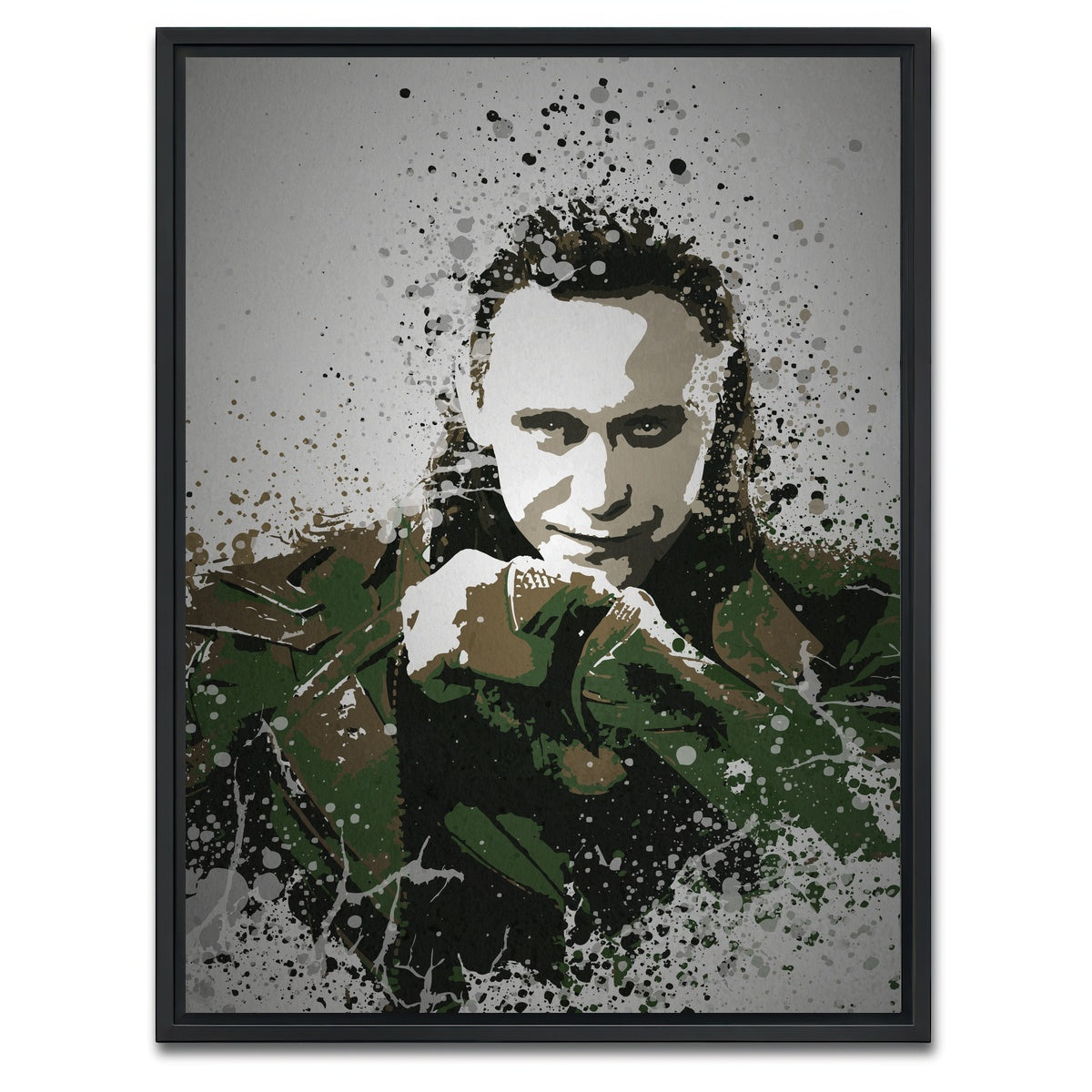 AUTO-MOCKUP WHITE | The God of Mischief | 1 Piece | Black Framed Canvas | group=3x4