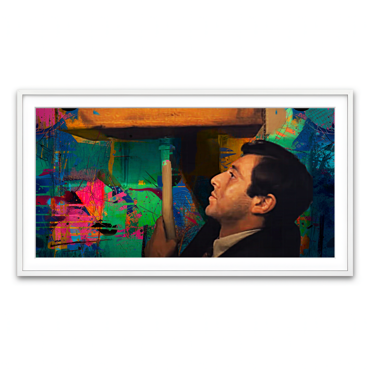 Framed Print 2x1 White