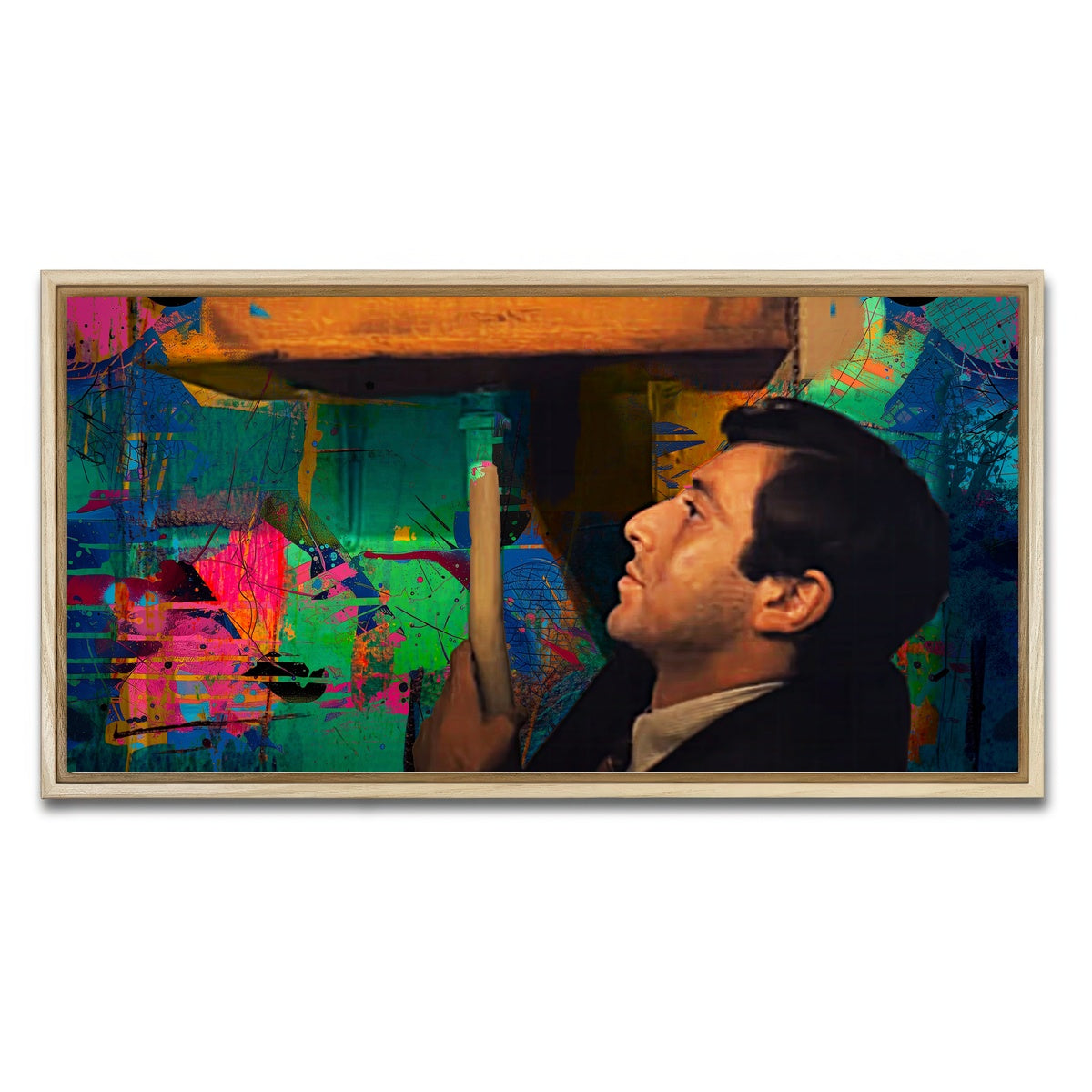 AUTO-MOCKUP WHITE | The Godfather Bathroom | 1 Piece | Natural Framed Canvas | group=2x1