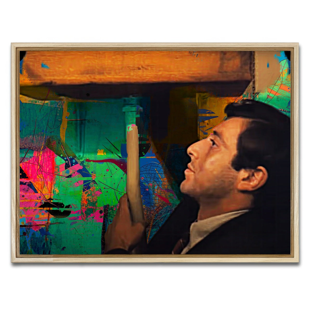 AUTO-MOCKUP WHITE | The Godfather Bathroom | 1 Piece | Natural Framed Canvas | group=4x3