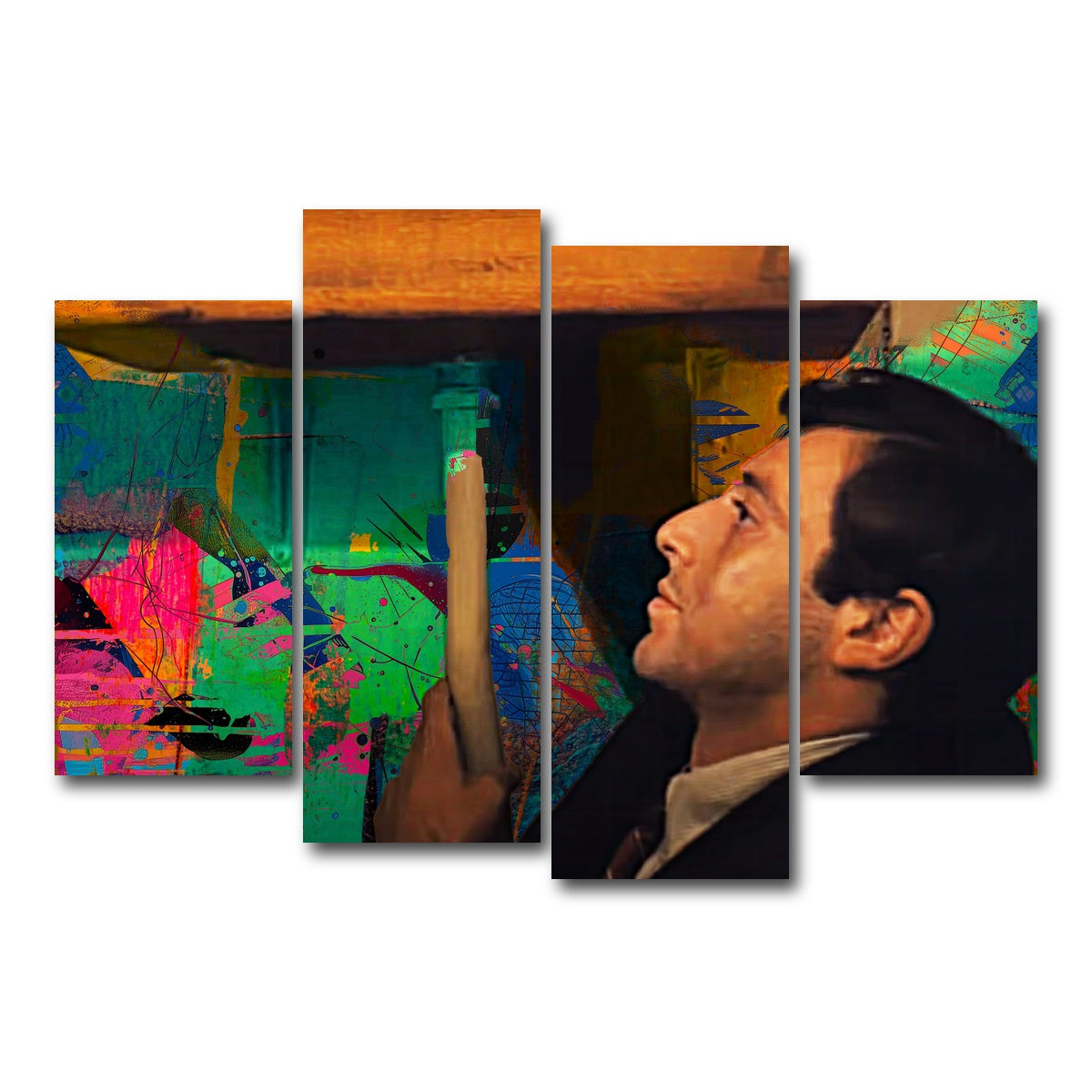 AUTO-MOCKUP WHITE | The Godfather Bathroom | 4 Piece | Gallery Wrap Canvas | group=4_short