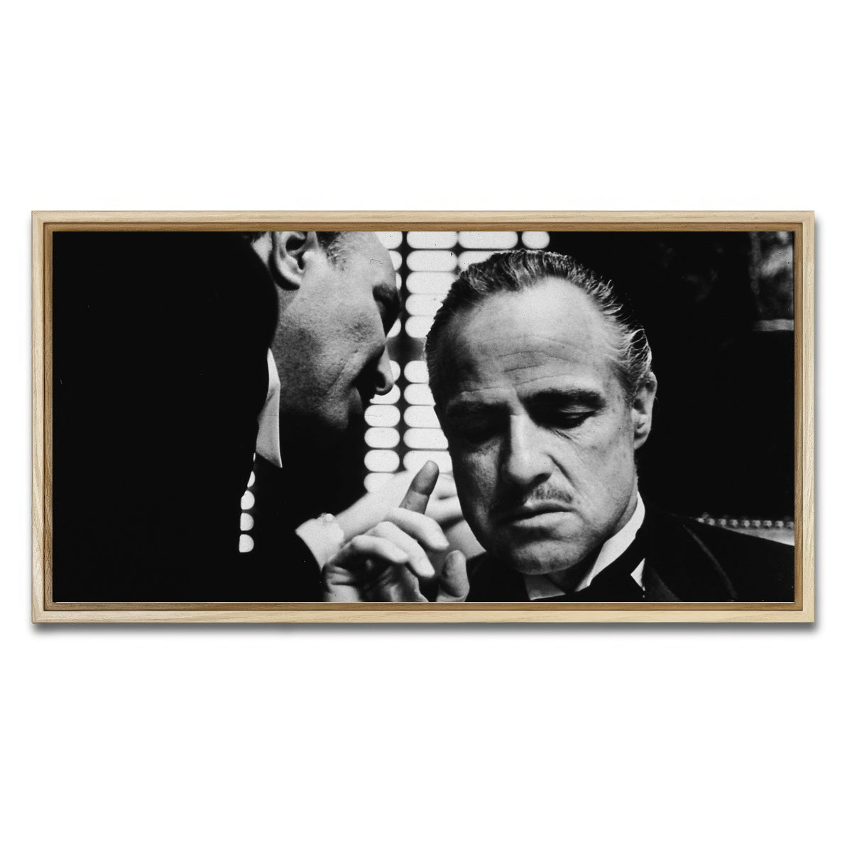 AUTO-MOCKUP WHITE | The Godfather Brando | 1 Piece | Natural Framed Canvas | group=2x1