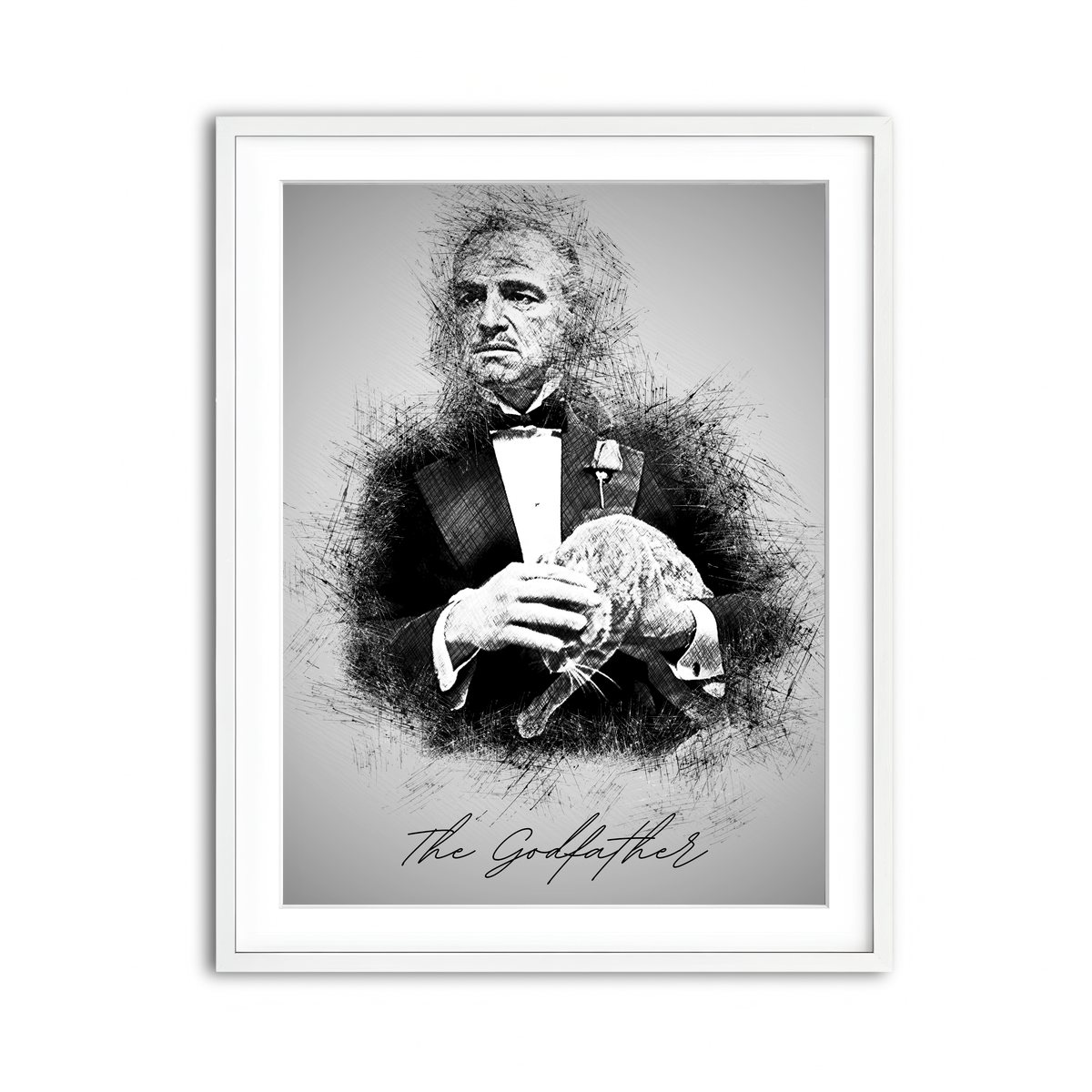 Framed Print 3x4 White