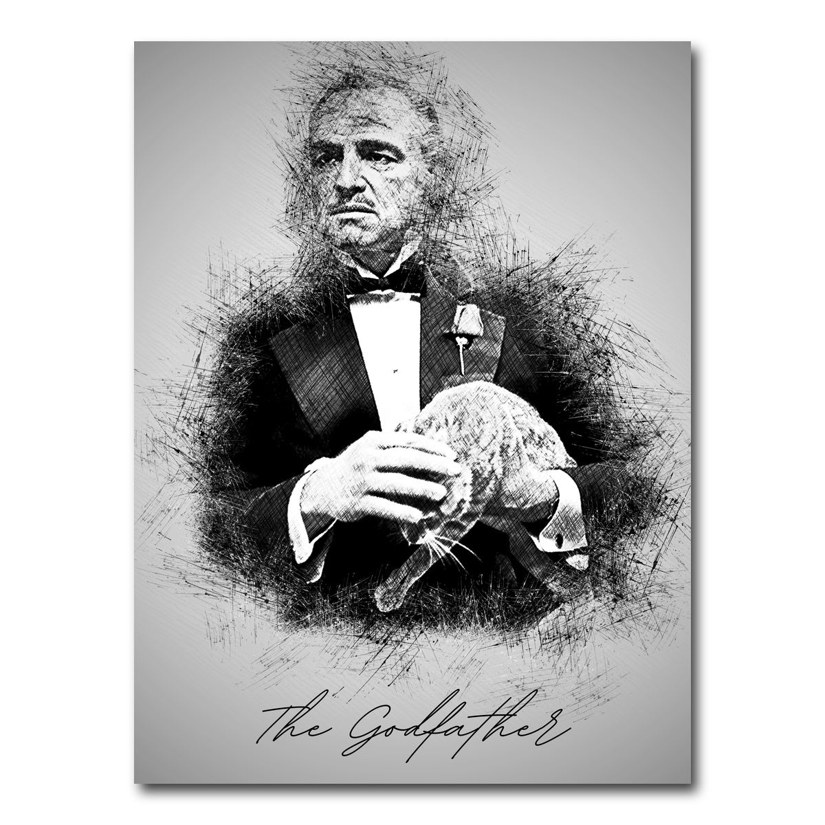 AUTO-MOCKUP WHITE | The Godfather Sketch | 1 Piece | Gallery Wrap Canvas | group=3x4