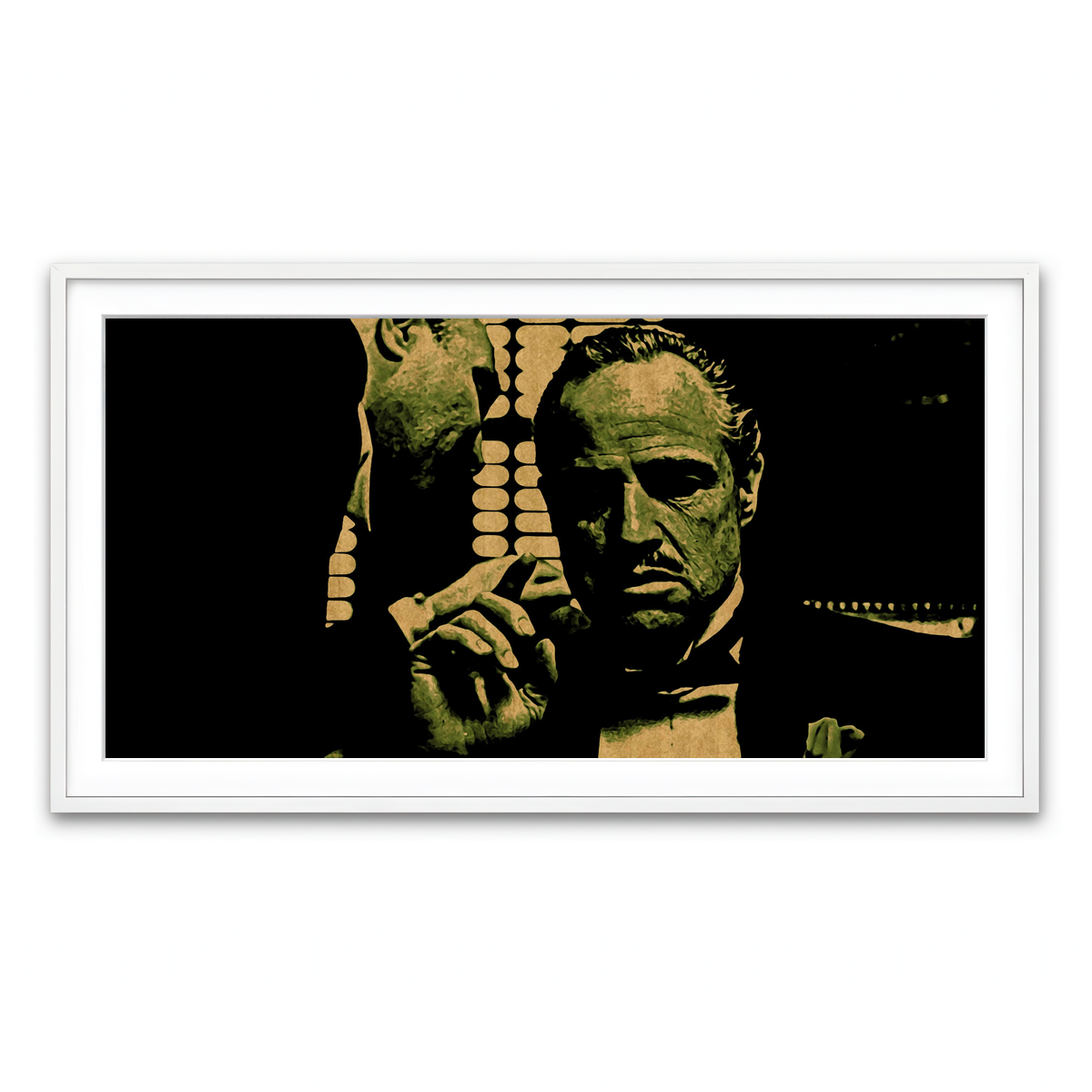 Framed Print 2x1 White