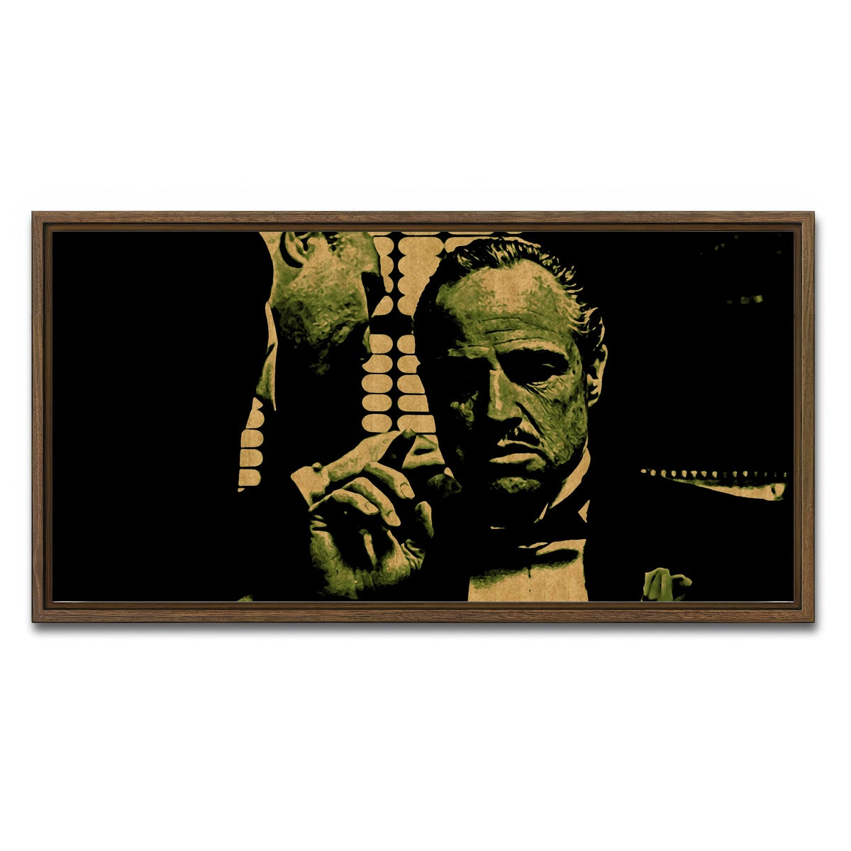 AUTO-MOCKUP WHITE | The Godfather | 1 Piece | Walnut Framed Canvas | group=2x1