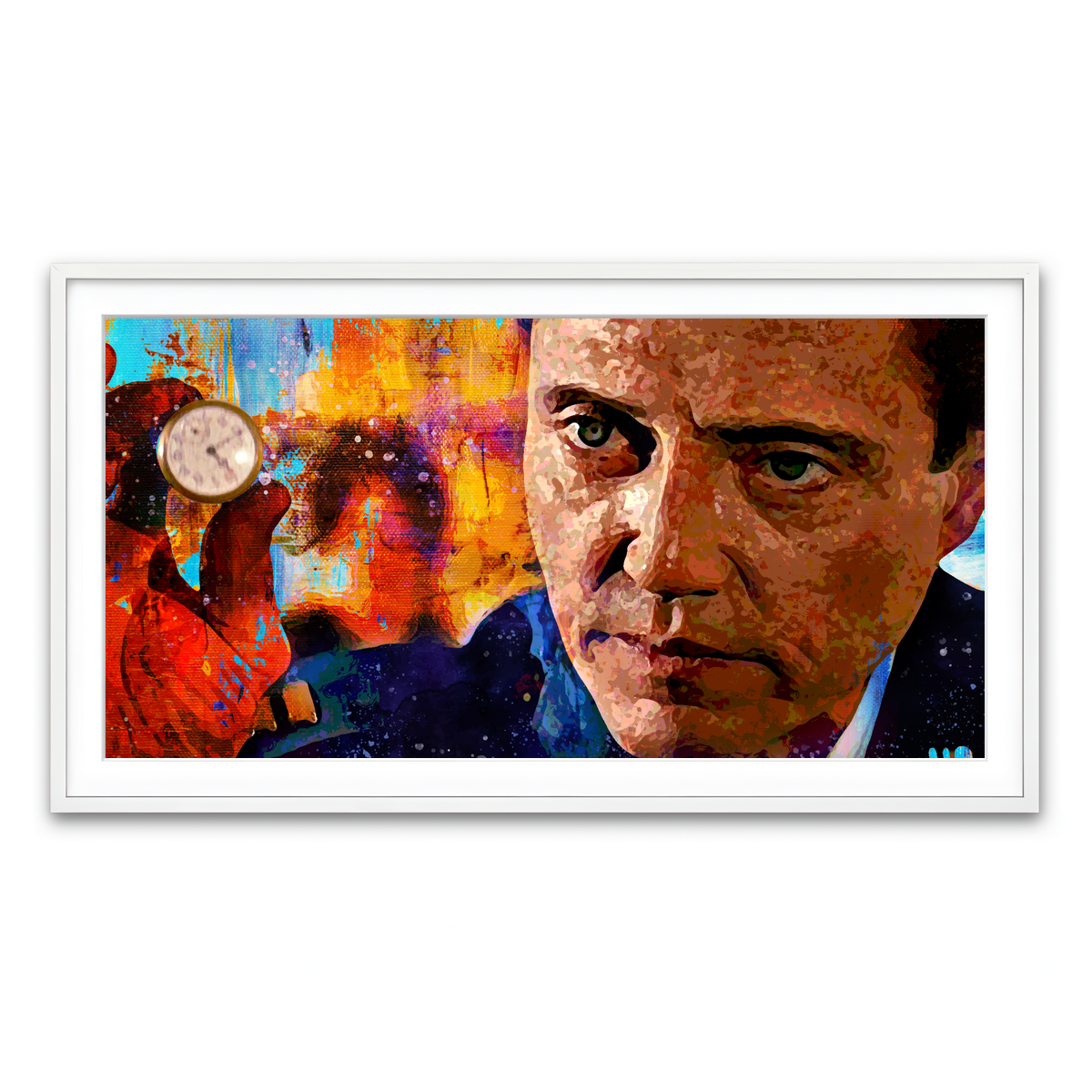 Framed Print 2x1 White