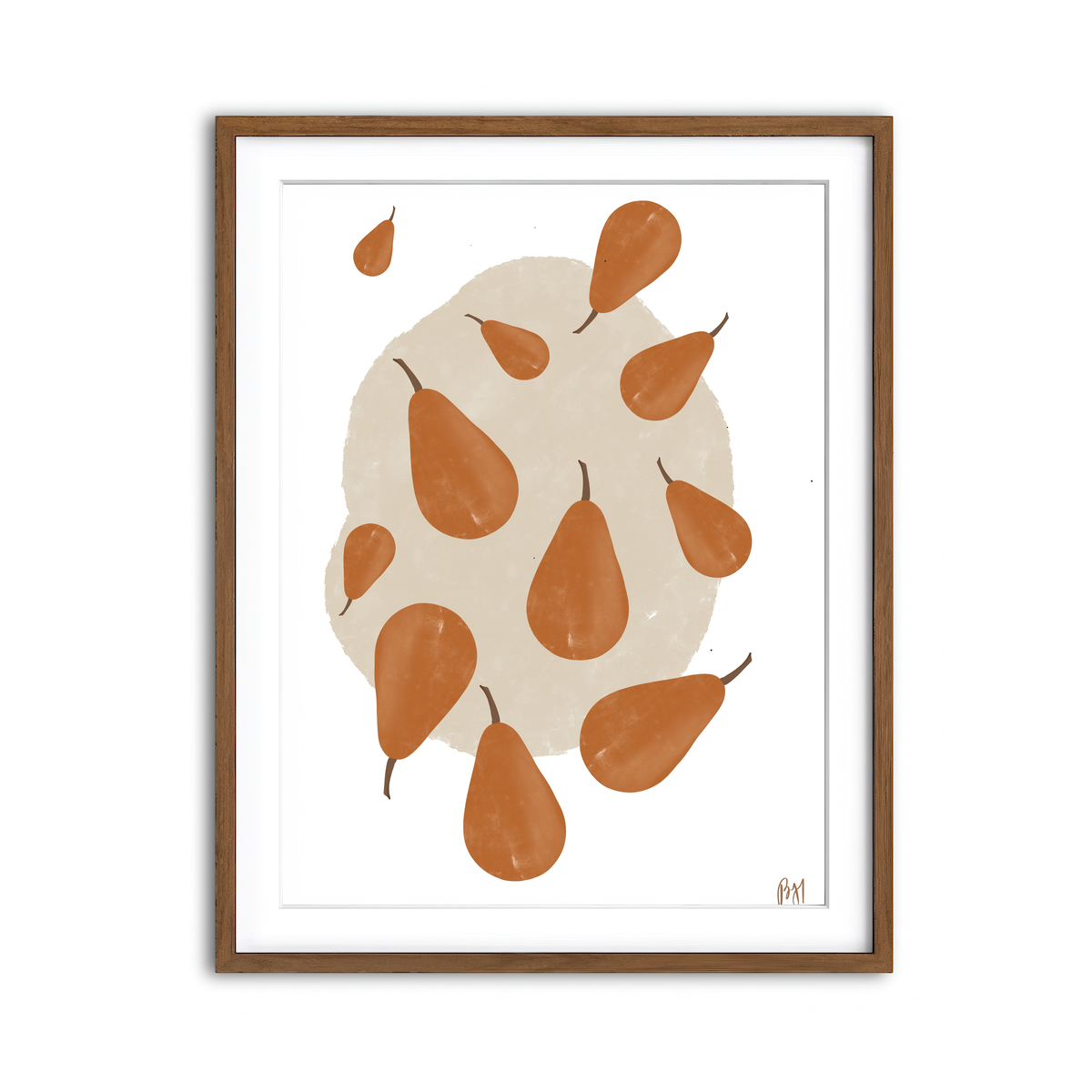 Framed Print 3x4 Walnut